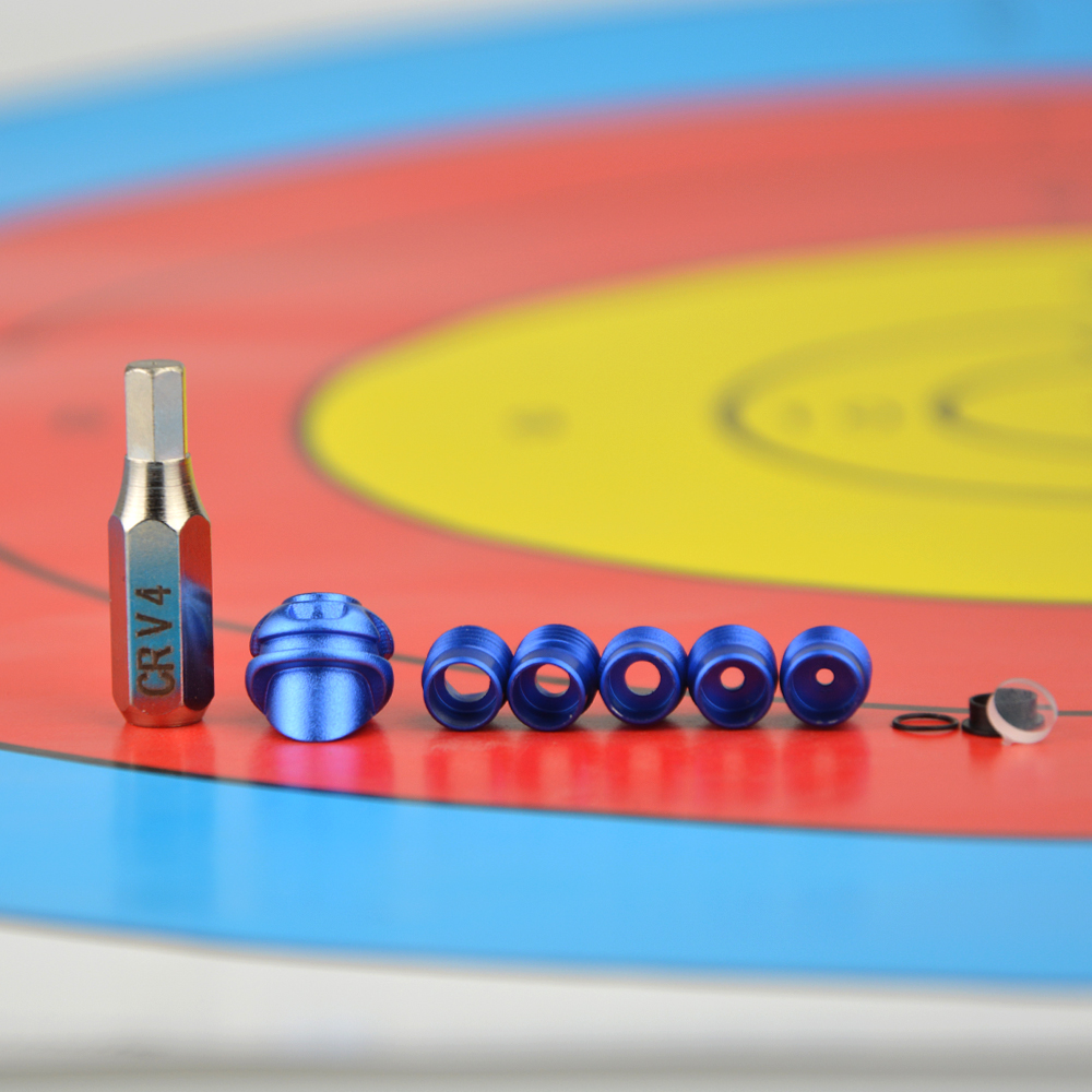 Aluminum Peep Sight Set with Cap 5-in-1 Archery Accessory
