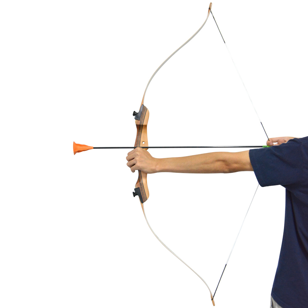 Youth Recurve Bow White Limbs 10-20lbs Laminated Wood 54"/48" 