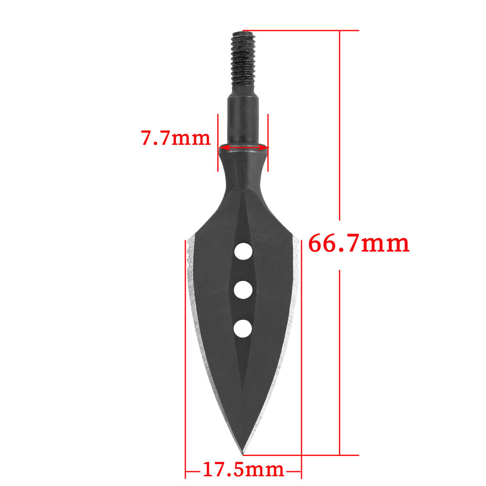 6 Archery Retro Arrowheads Traditional Broadheads Screw Tips Bow Hunting Shoot