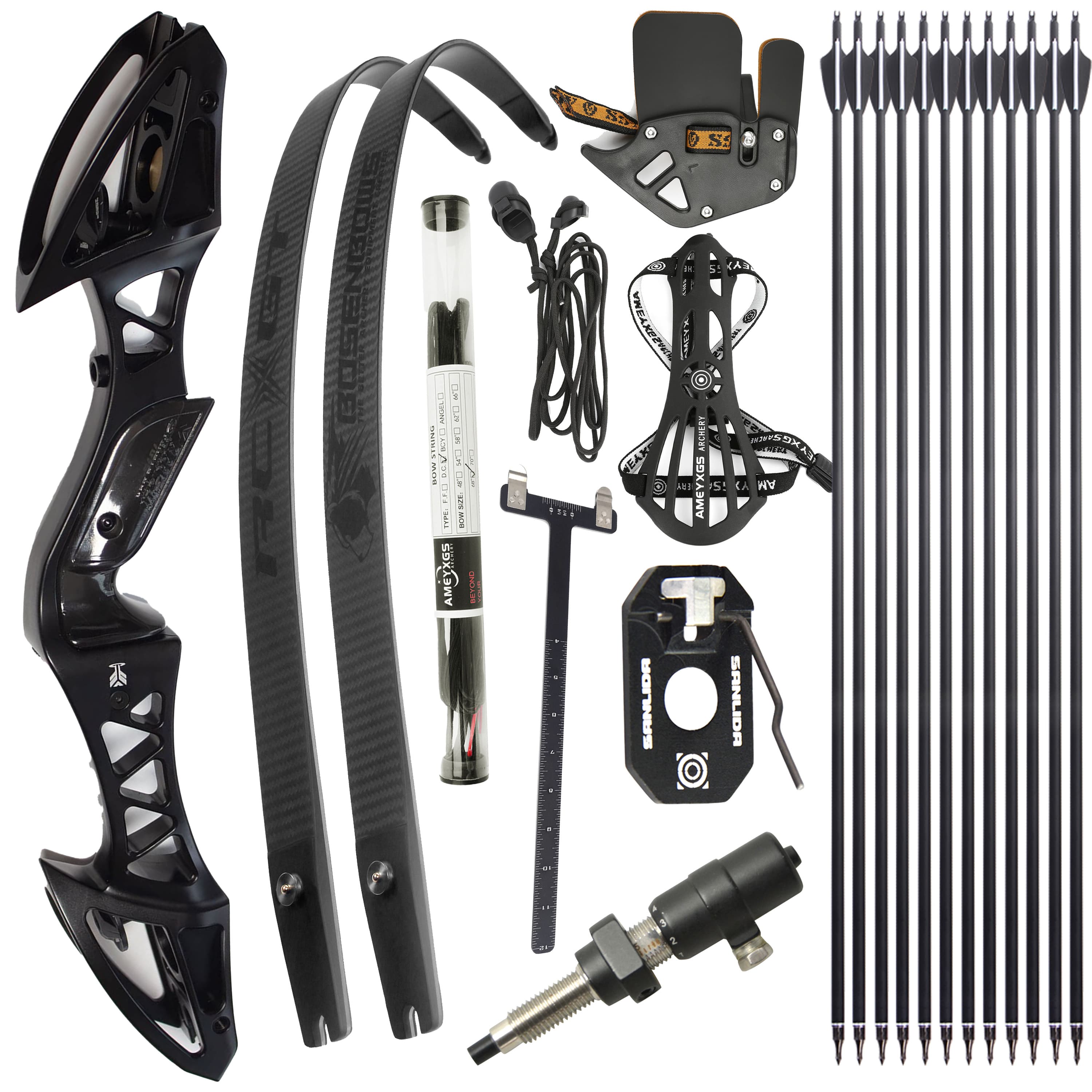 FENGYU Recurve Bow Set 22-60lbs Takedown Bow Archery