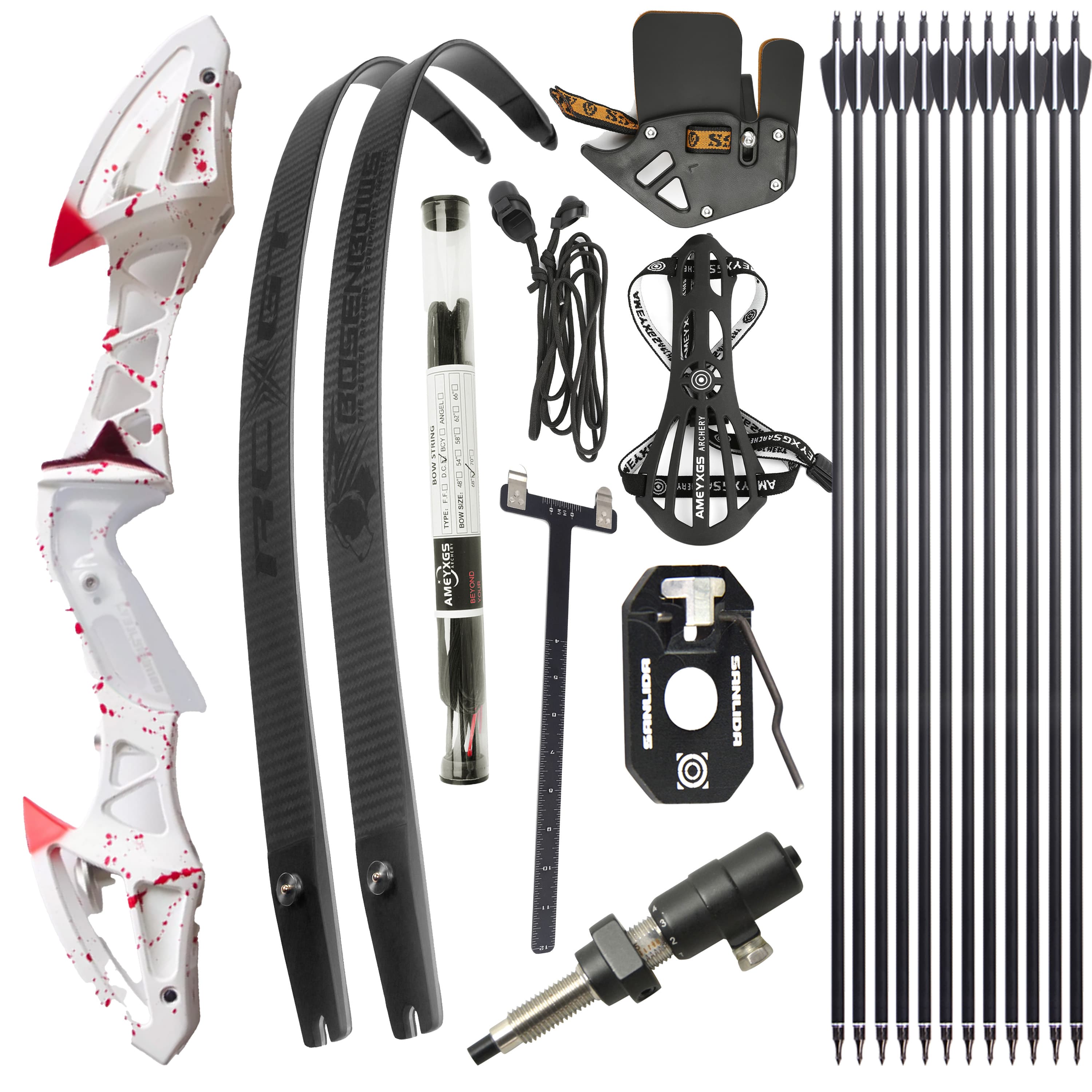 FENGYU Recurve Bow Set 22-60lbs Takedown Bow Archery
