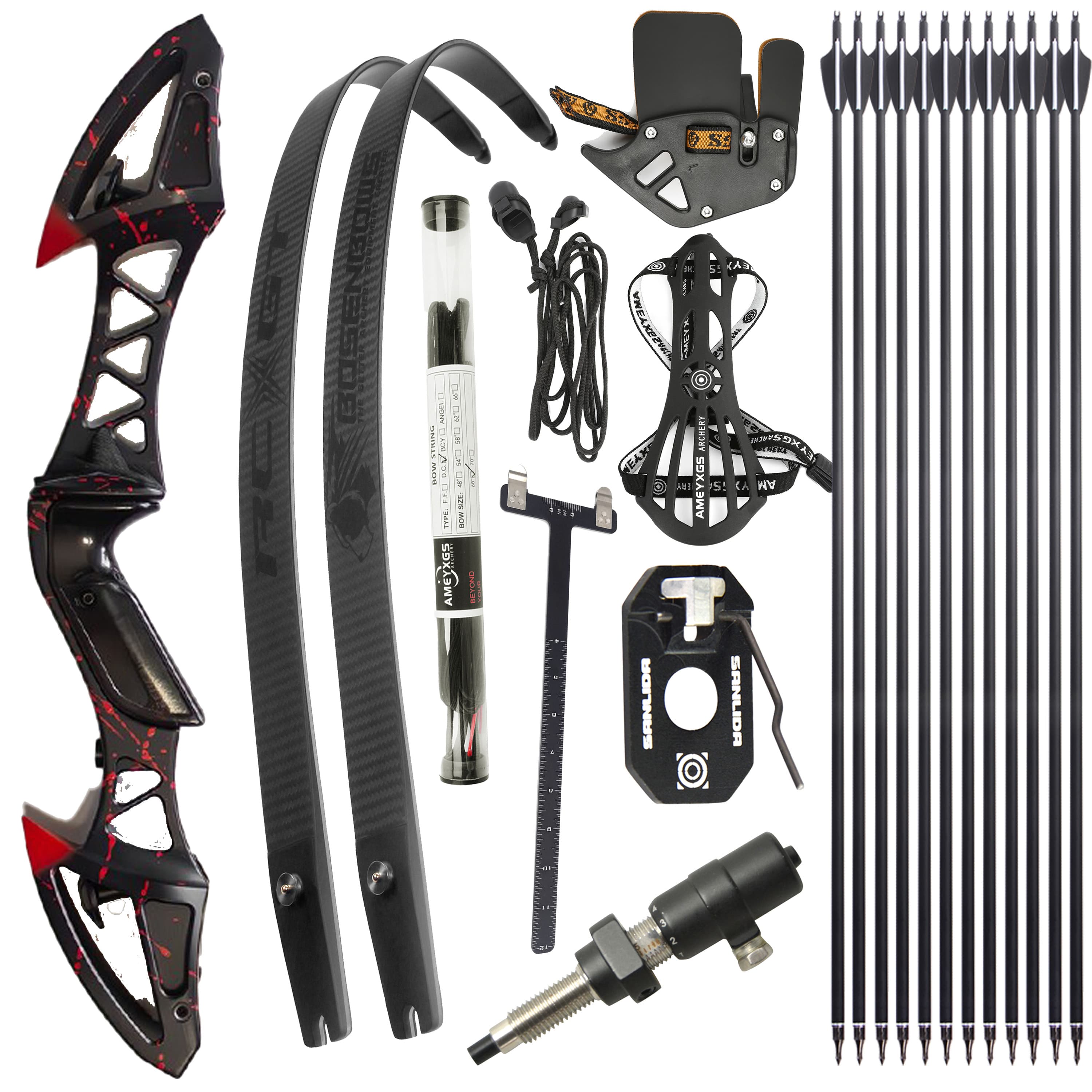 FENGYU Recurve Bow Set 22-60lbs Takedown Bow Archery