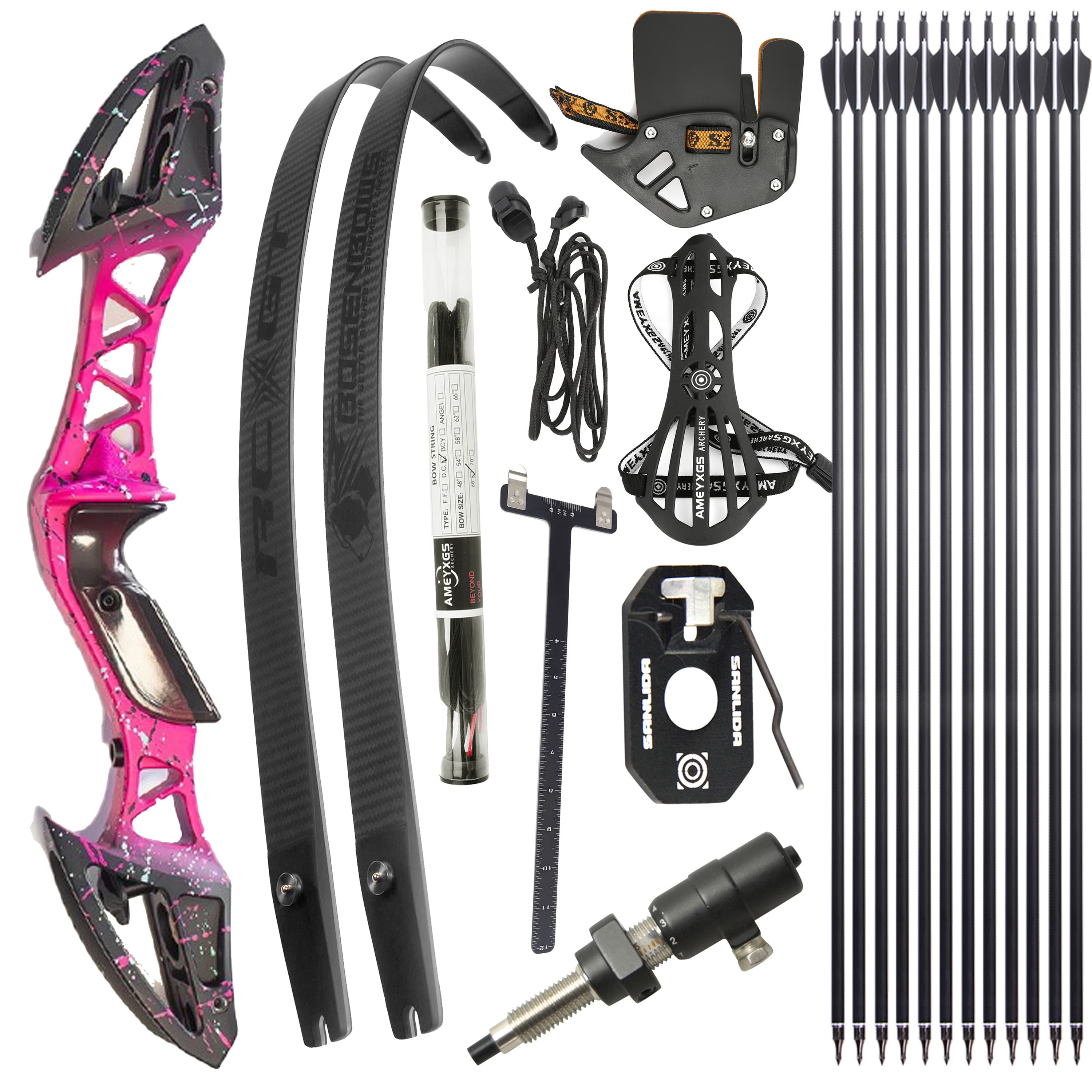 FENGYU Recurve Bow Set 22-60lbs Takedown Bow Archery