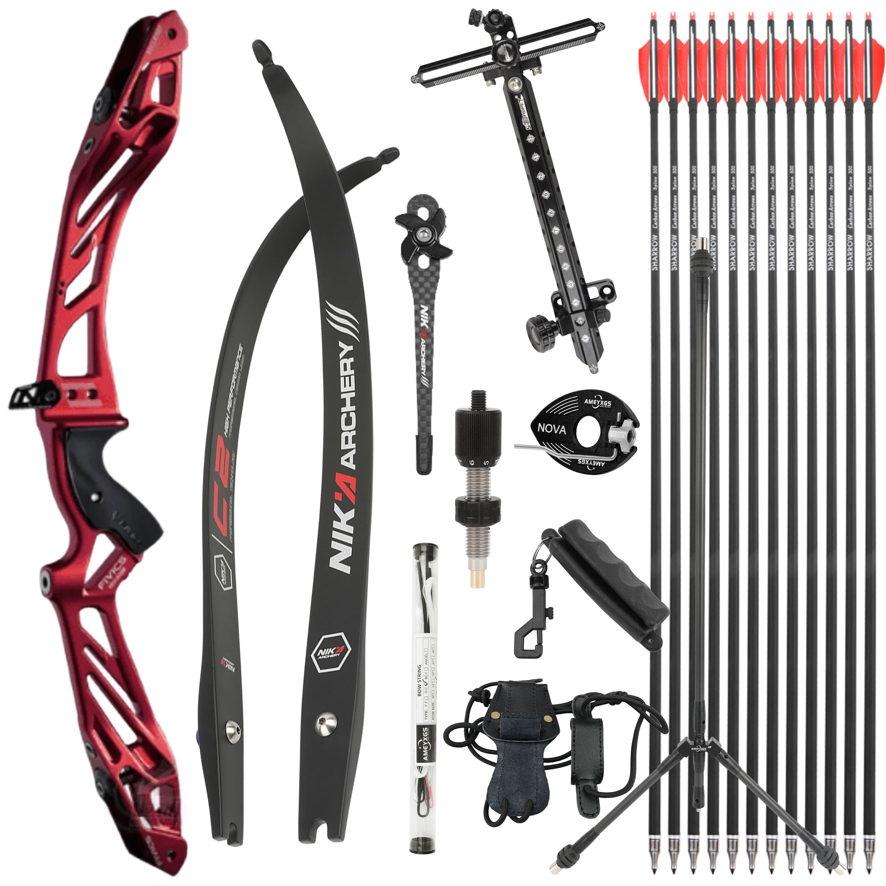 FIVICS Recurve Bow Kit 30-50bs Takedown Shooting Archery Target 