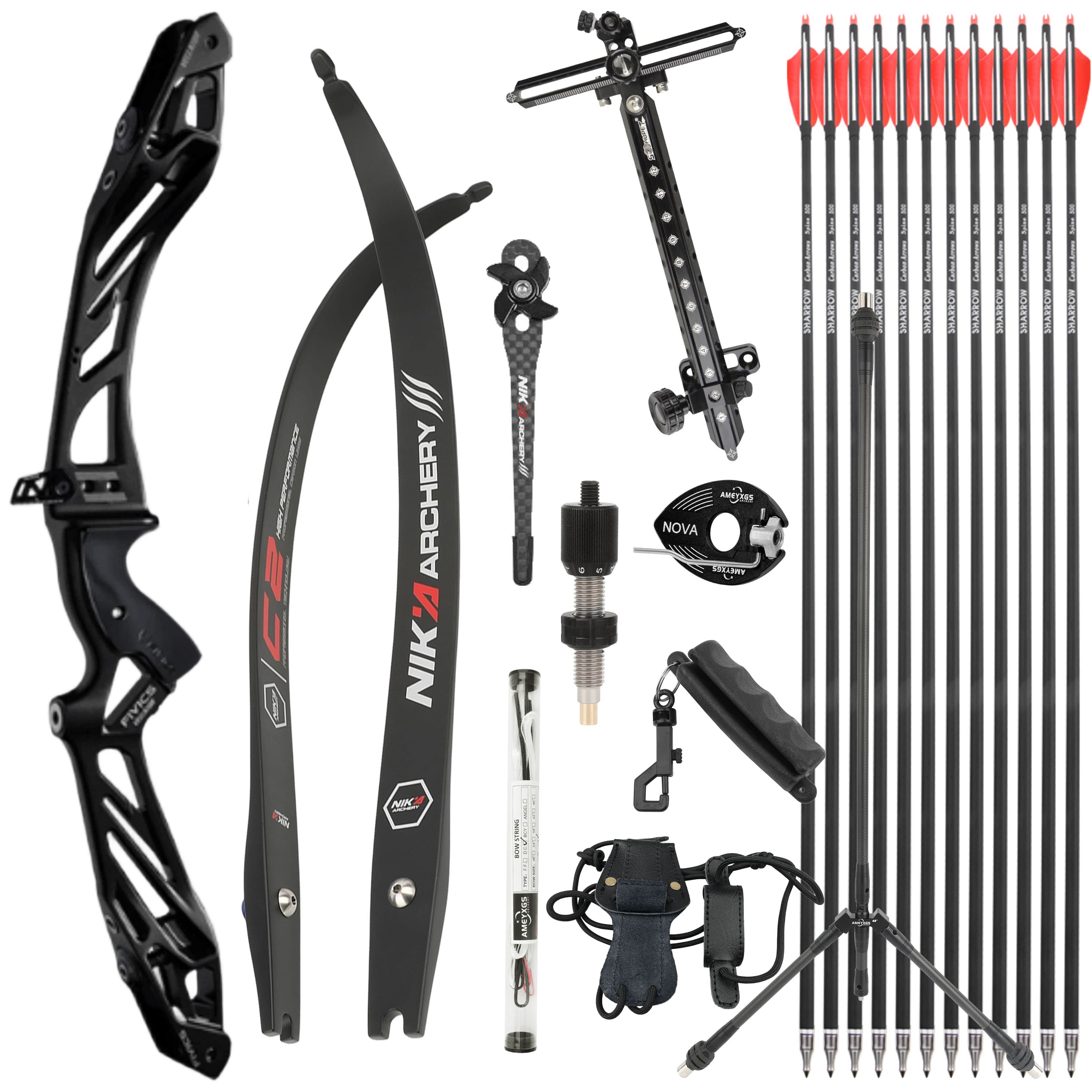 FIVICS Recurve Bow Kit 30-50bs Takedown Shooting Archery Target 