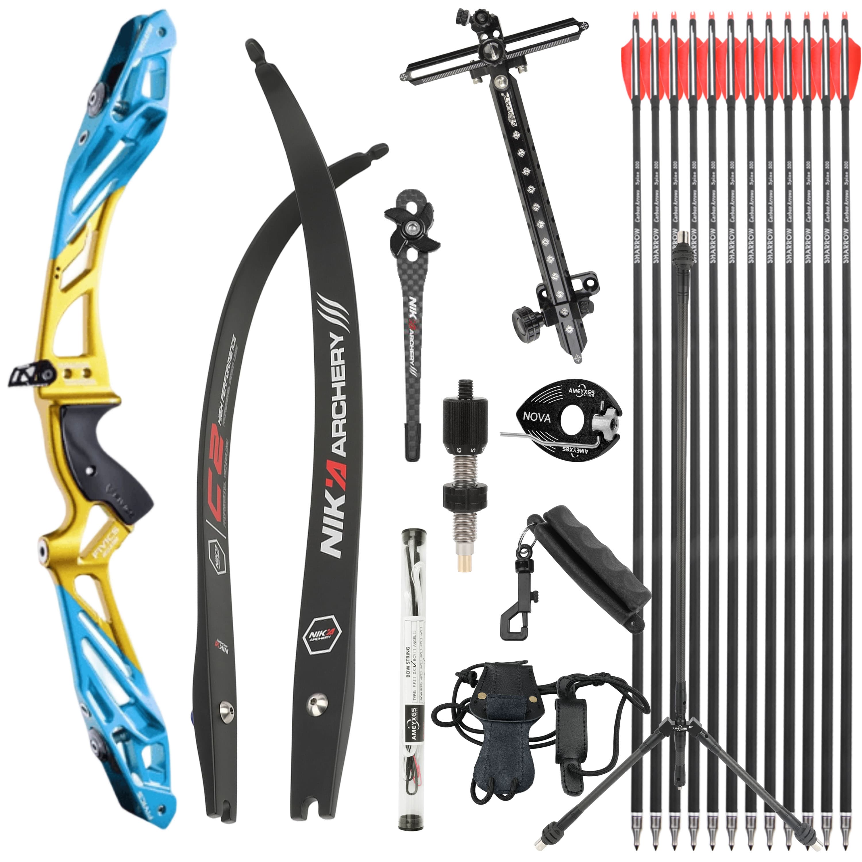 FIVICS Recurve Bow Kit 30-50bs Takedown Shooting Archery Target 