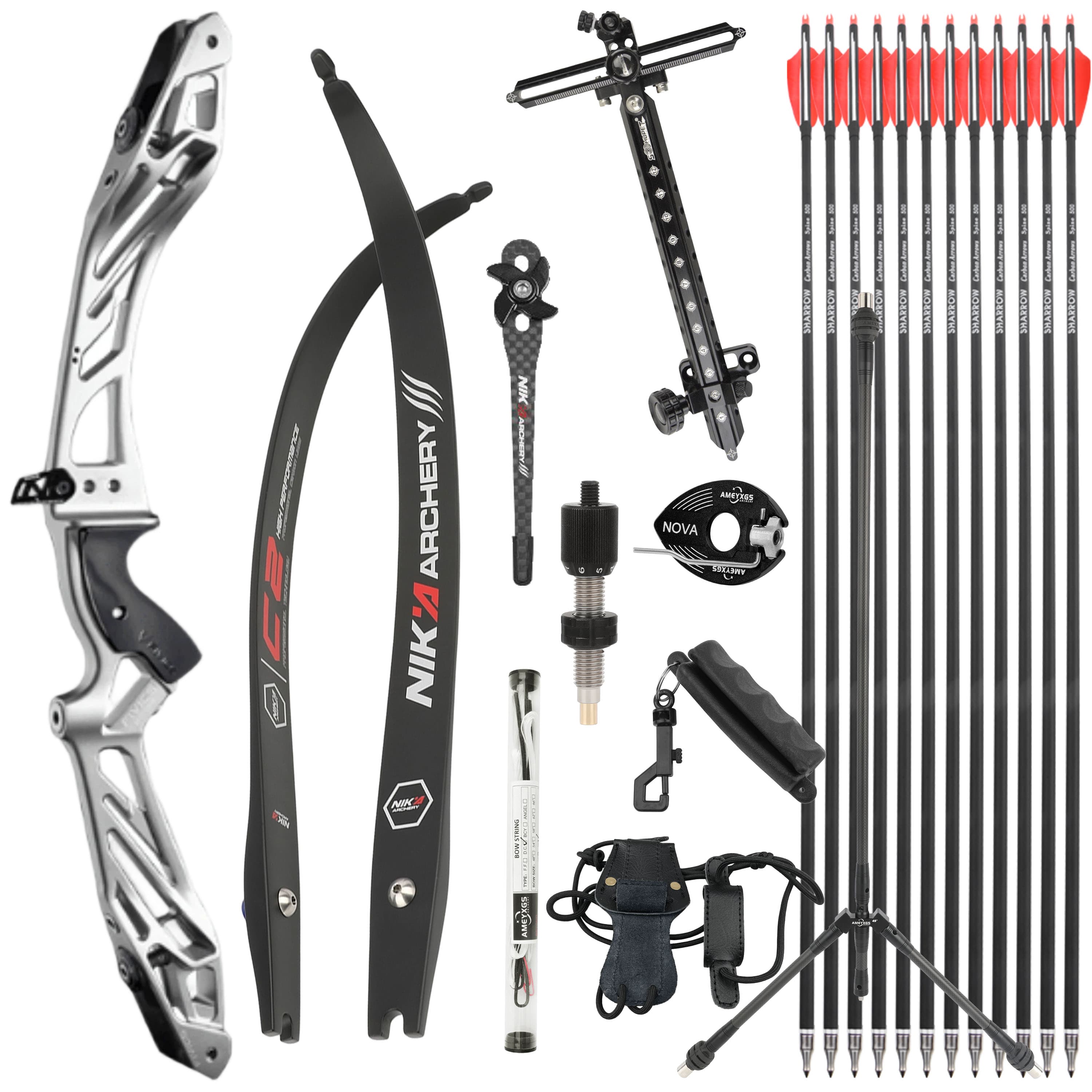 FIVICS Recurve Bow Kit 30-50bs Takedown Shooting Archery Target 