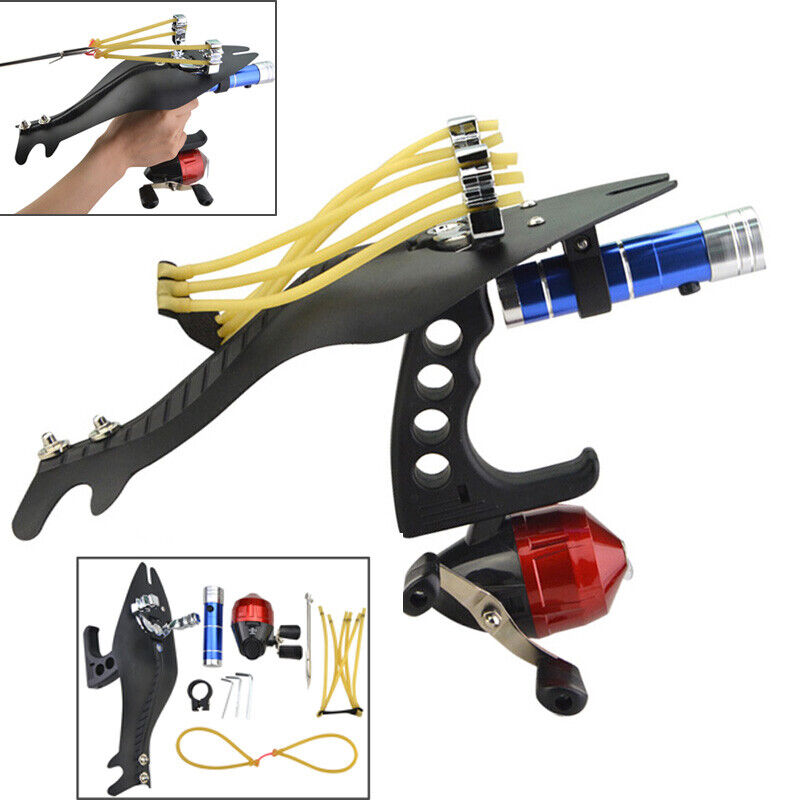 Fishing Bow Kit Catapult Bow Bowfishing Darts Reel Archery Hunting Set