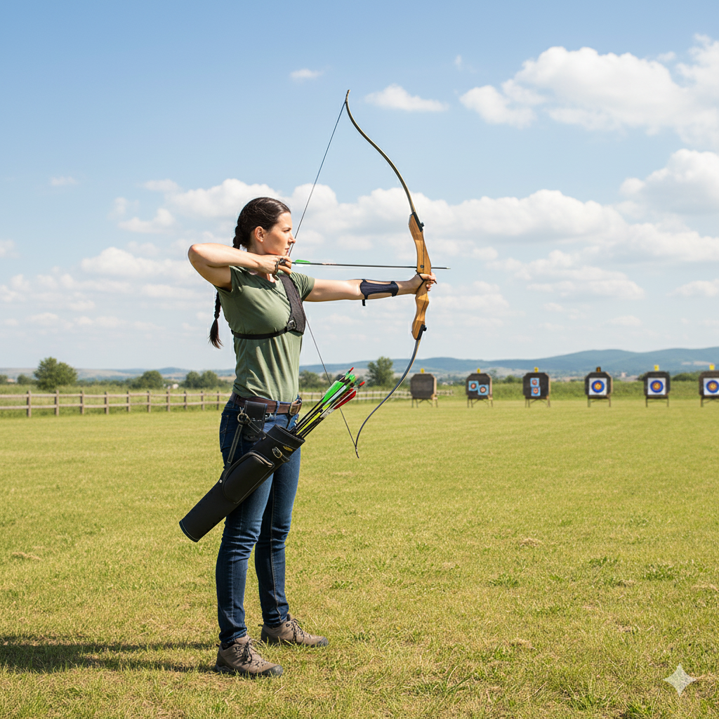 Leather Archery Quiver Waist or Shoulder Carry 