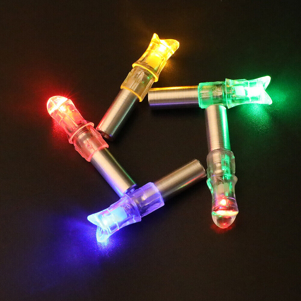 5pcs Crossbow LED Lighted Arrow Nock 7.6mm Arrow Shaft Tail Archery Hunting Shoot