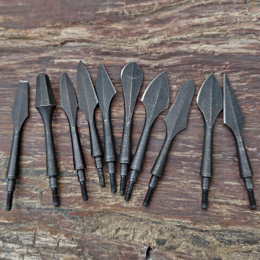 3pcs Broadheads Traditional Arrowhead Screw Tip Point Arrows Crossbow Archery Hunting