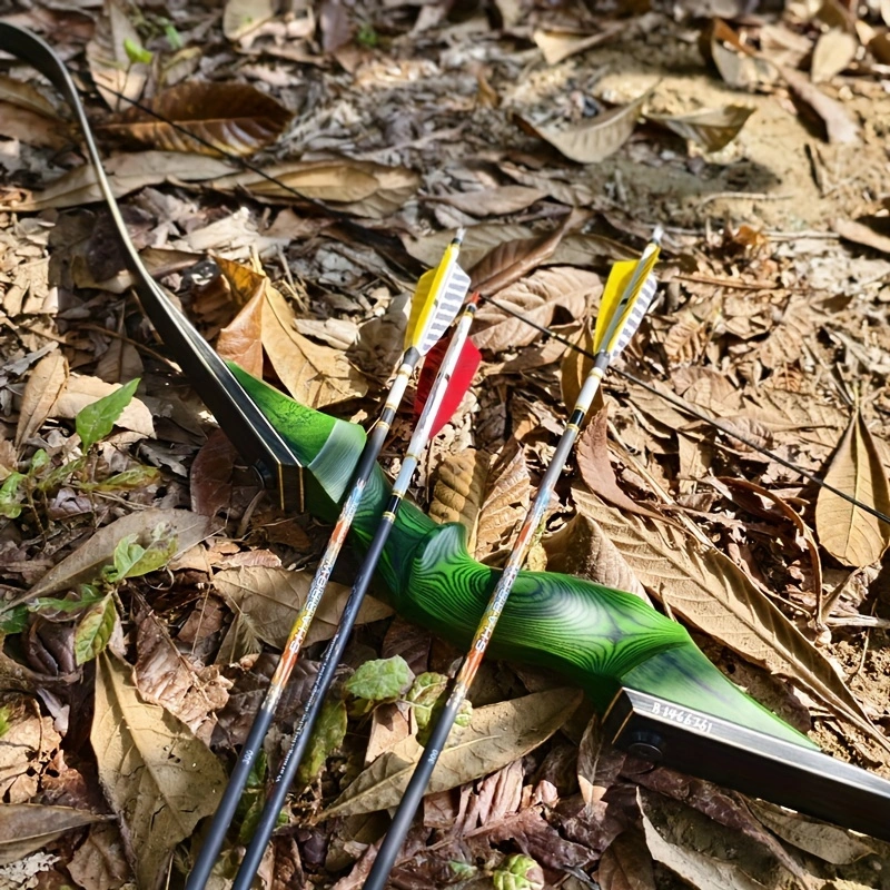 Lingyun 60 inch Reverse Bow Archery 40-60lbs Four Limbs Outdoor Wooden Archery Beauty Hunting Bow Archery Set