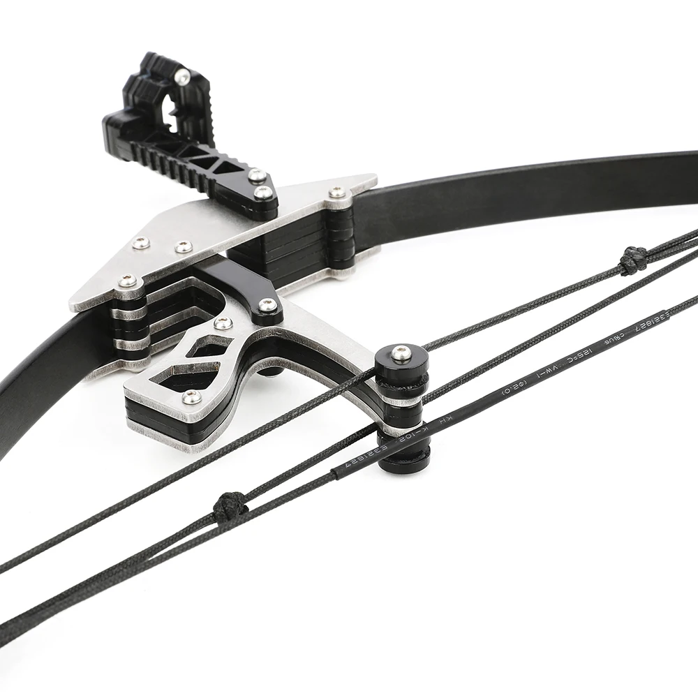 9.5" Mini Compound Bow Archery Short Axis Pulley Bow Shooting Game Creative Bow and 