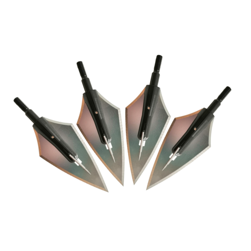 6pcs 160 Grain Aluminum Broadhead No-Hole Hunting Arrow Tips – Black