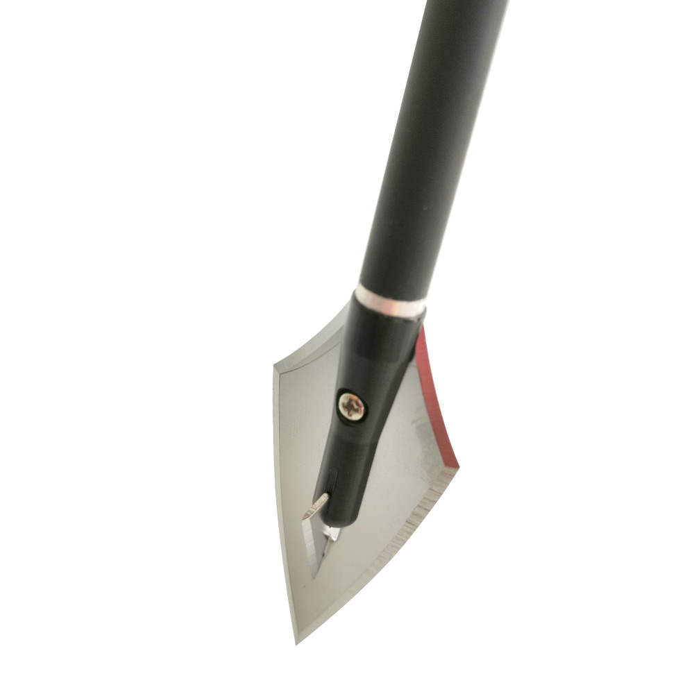 6pcs 160 Grain Aluminum Broadhead No-Hole Hunting Arrow Tips – Black