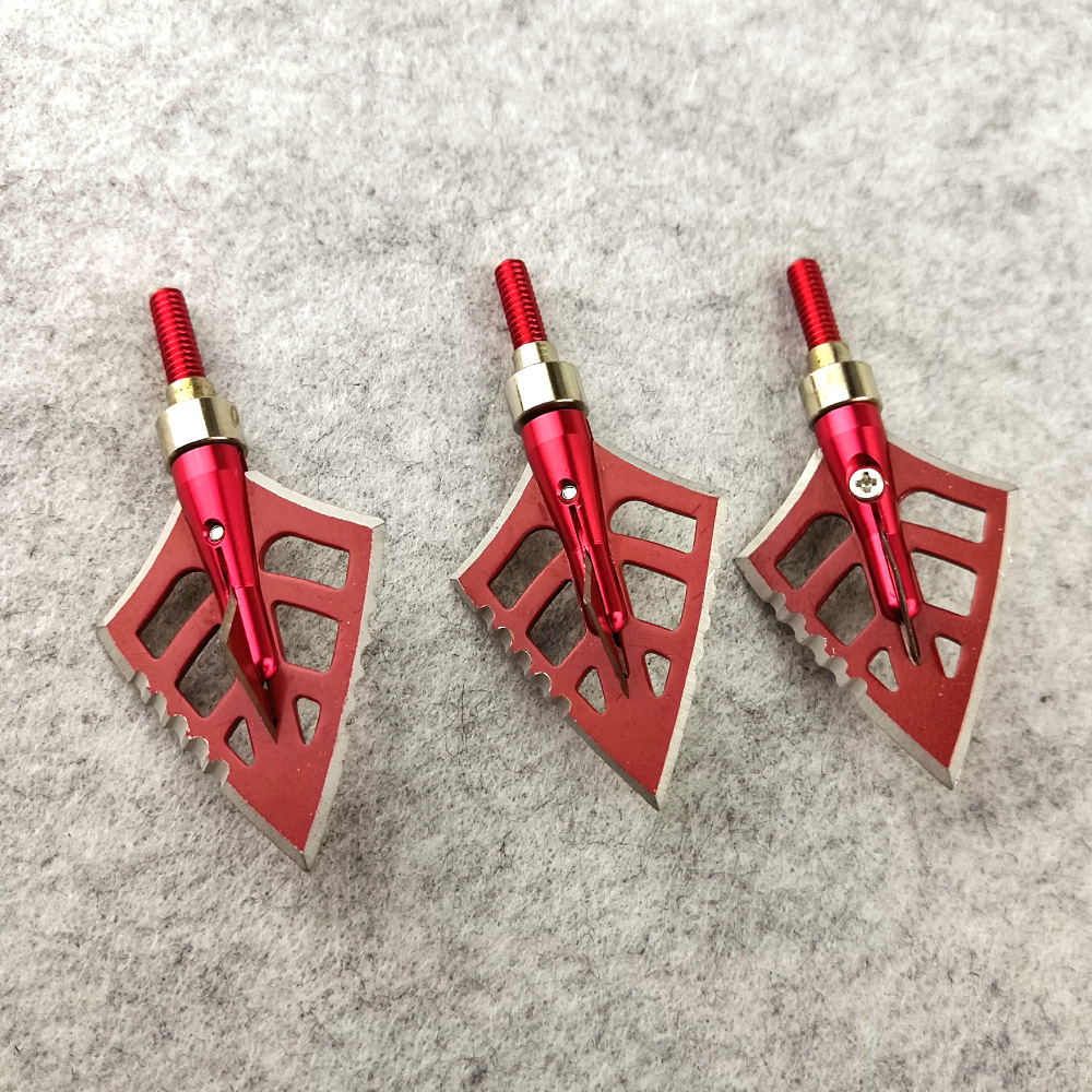 12-Pack Serrated Red Demon Broadheads 125gr Stainless Steel