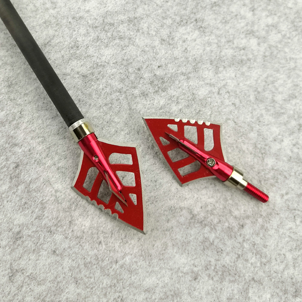 12-Pack Serrated Red Demon Broadheads 125gr Stainless Steel