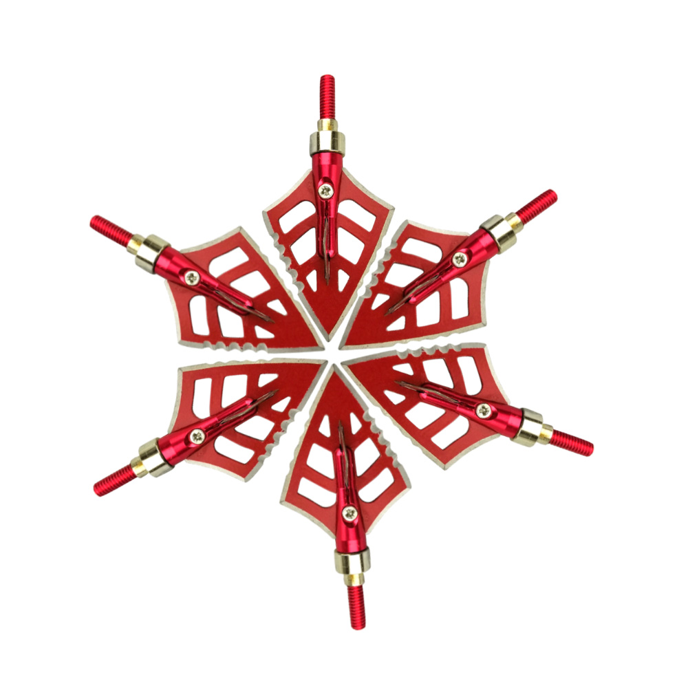 12-Pack Serrated Red Demon Broadheads 125gr Stainless Steel