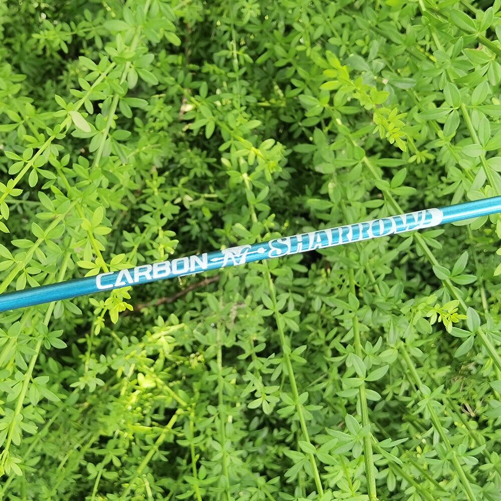 12pcs 31" Pure Carbon Arrows SP400-1000 Feathers Archery Bow id4.2mm Hunting Target Shooting