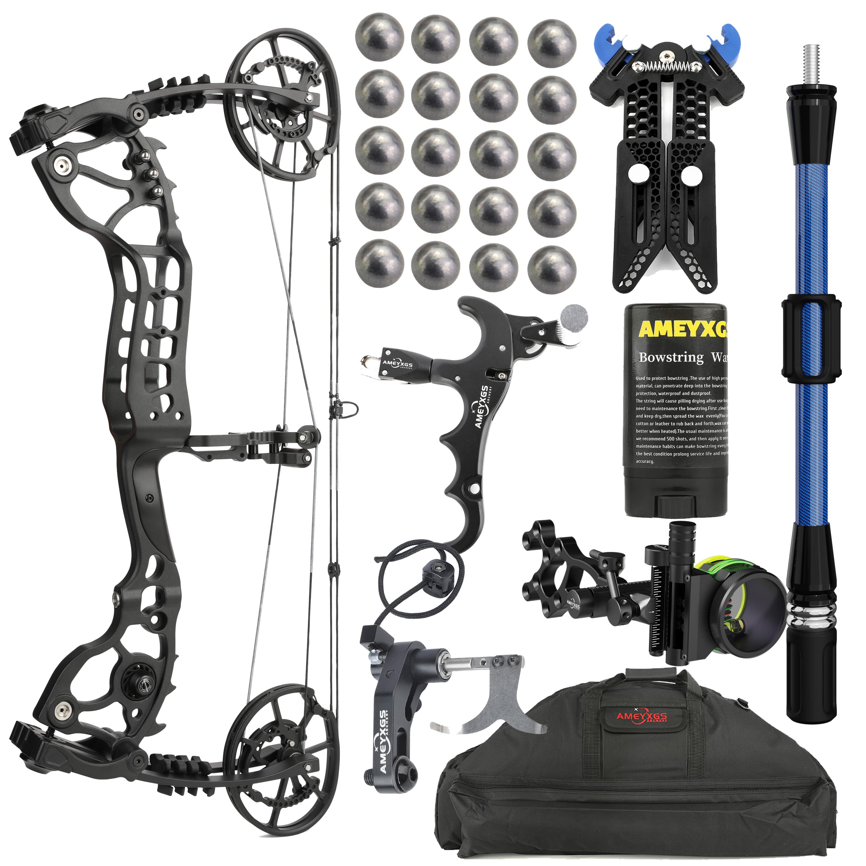 JUNXING 20-70lbs Compound Bow Dual-use Ball Hunting Fishing RH LH