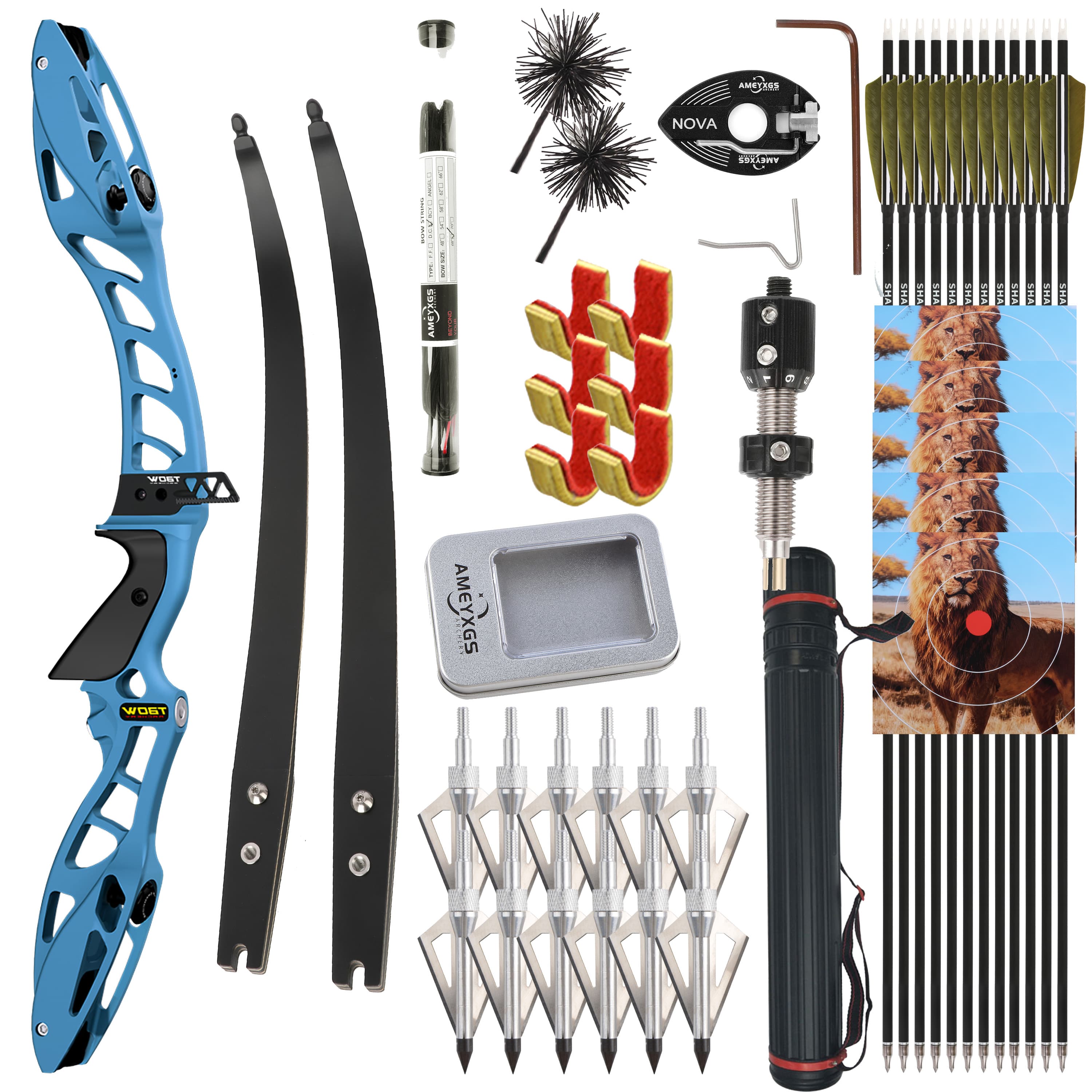 JUNXING H10 Recurve Bow Set 25-50lbs Takedown Bow Archery