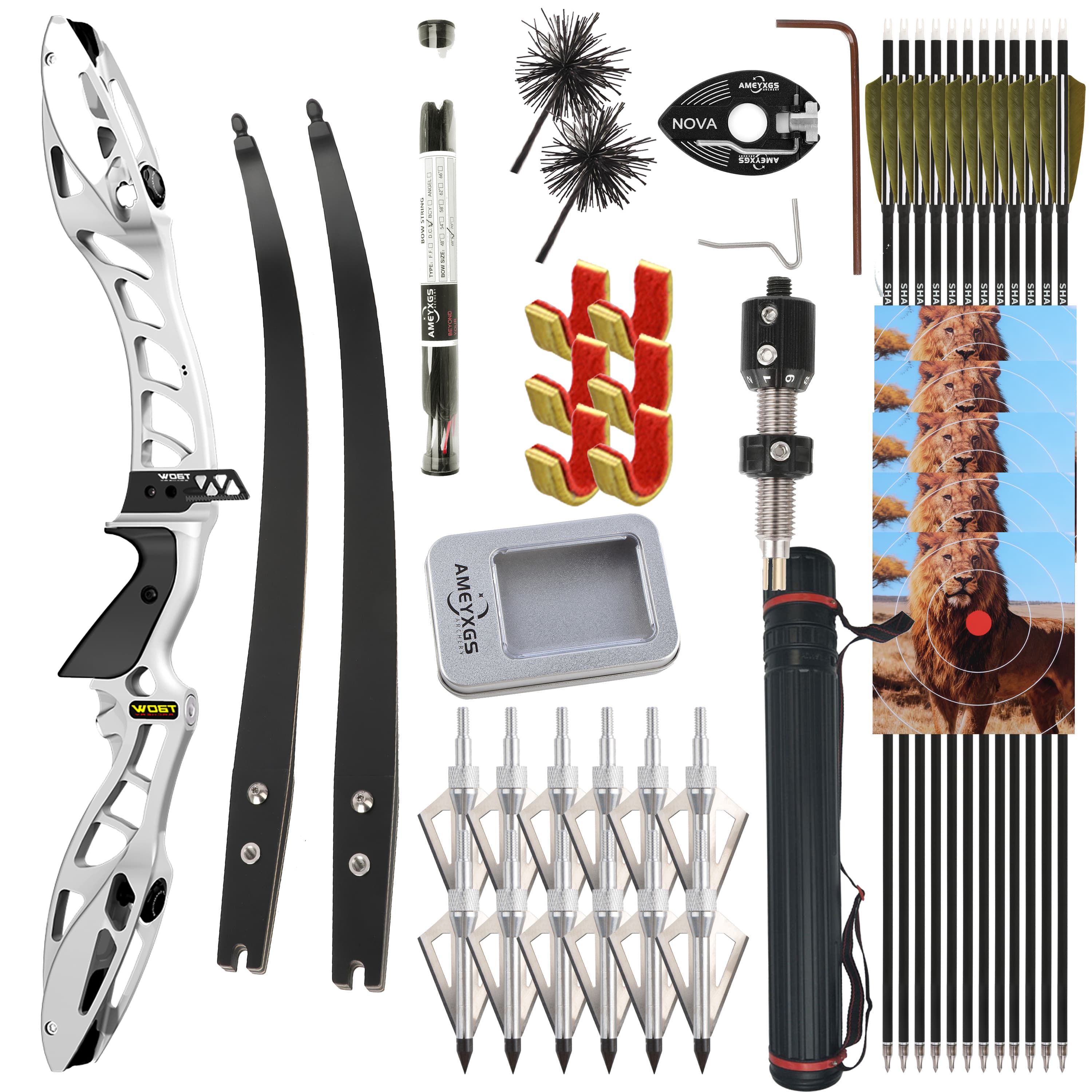 JUNXING H10 Recurve Bow Set 25-50lbs Takedown Bow Archery