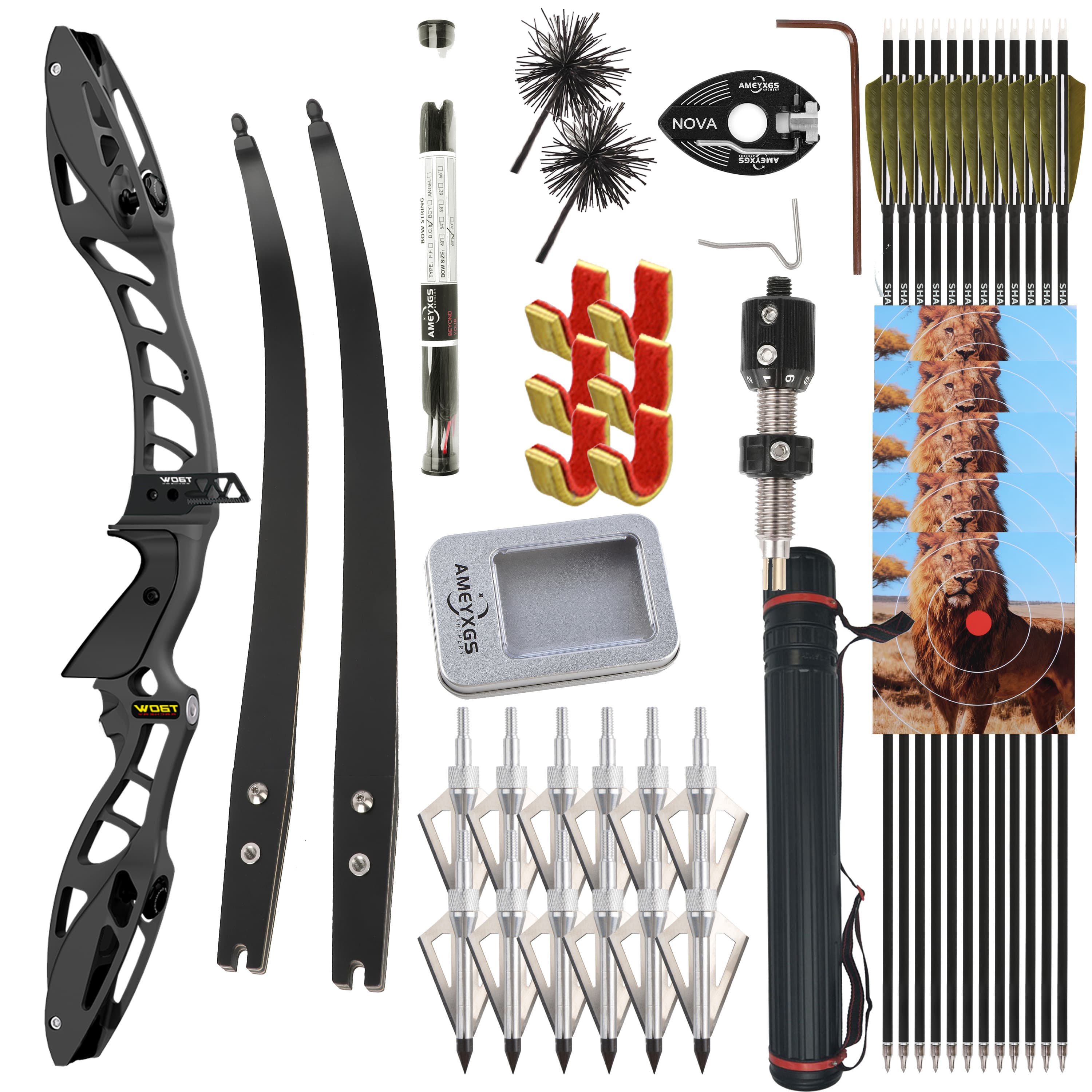 JUNXING H10 Recurve Bow Set 25-50lbs Takedown Bow Archery