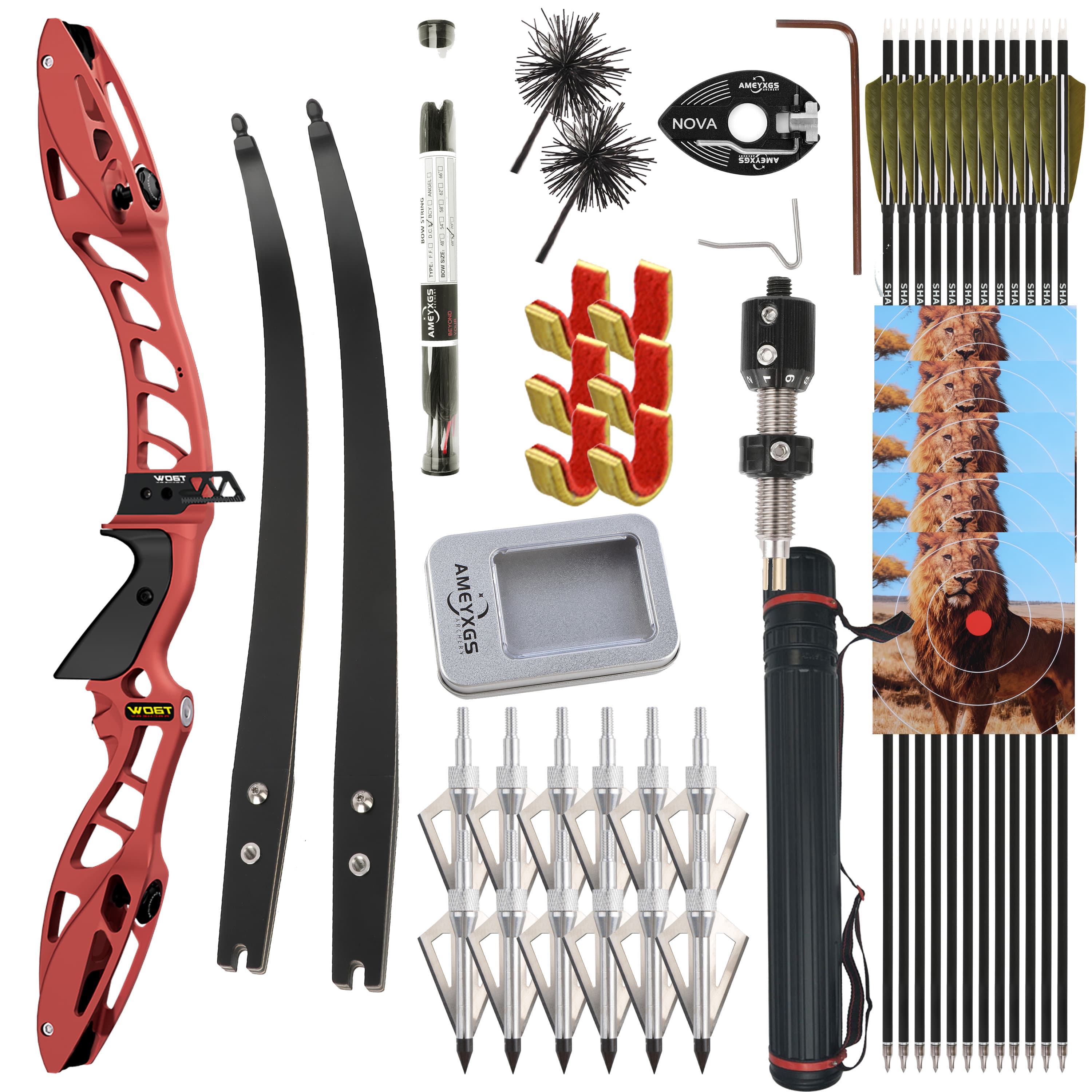 JUNXING H10 Recurve Bow Set 25-50lbs Takedown Bow Archery