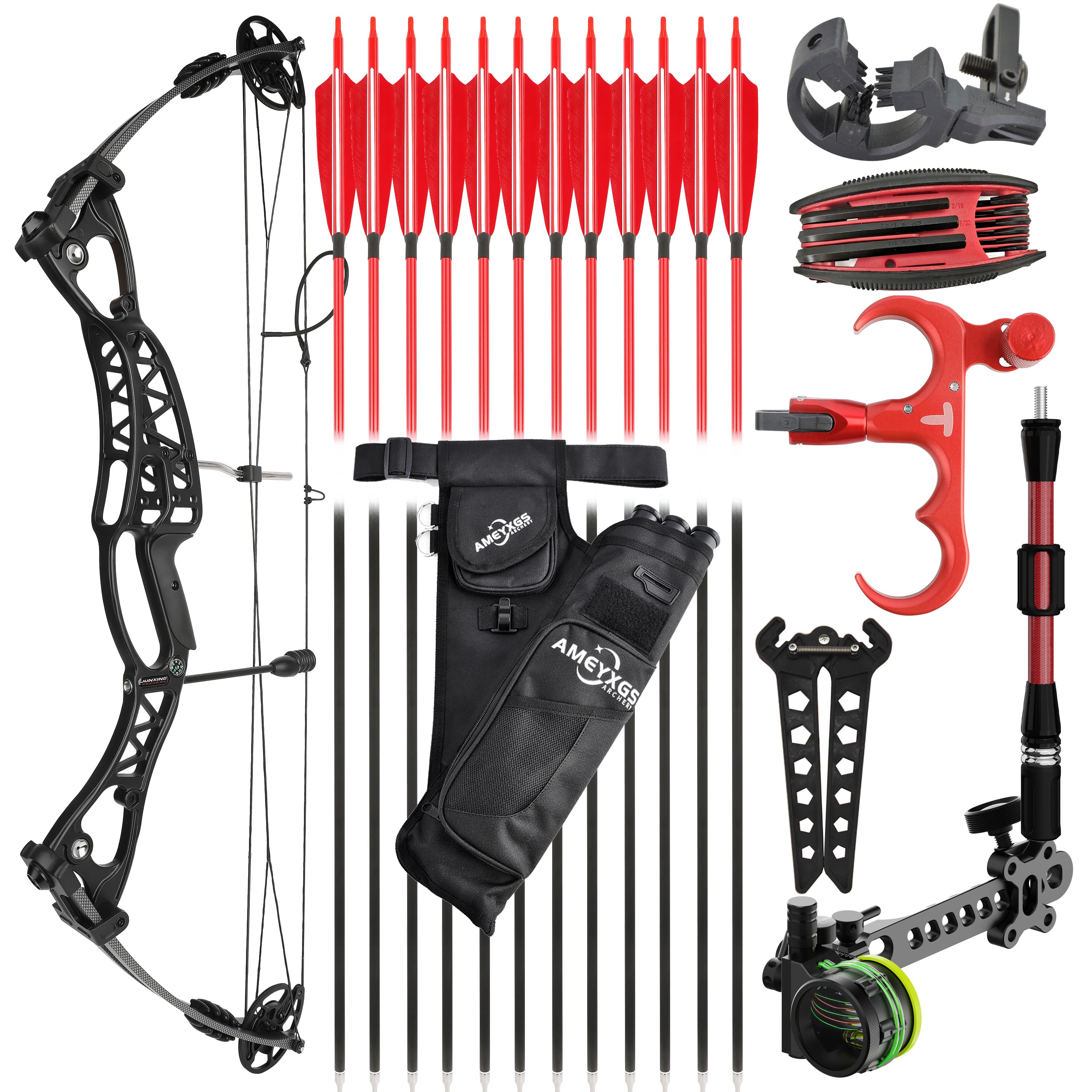 JUNXING M106 Compound Bow Kit 40-60lbs Target Shooting Archery 