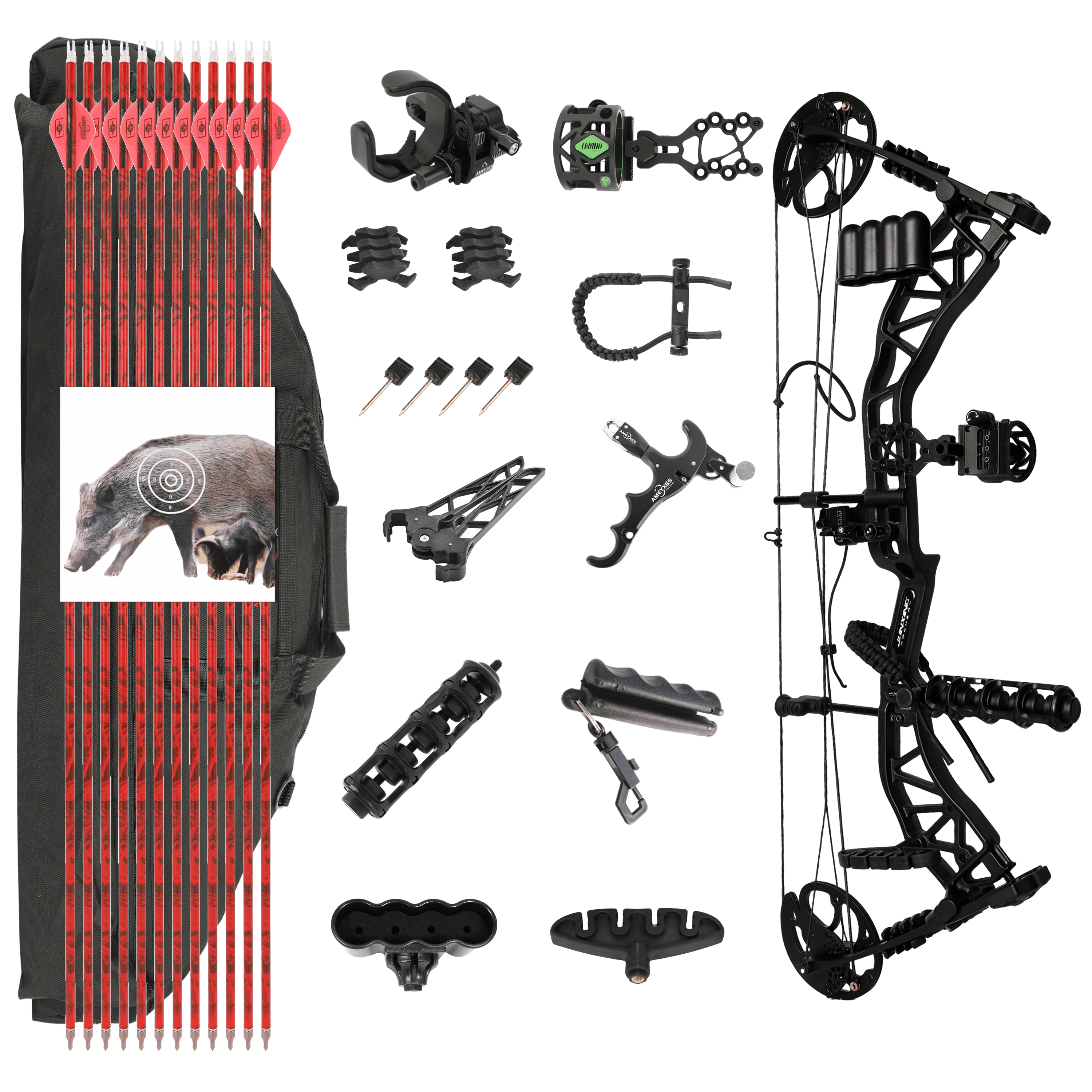JUNXING M131 Compound Bow 0-70Lbs 80% Let off 6.5'' Brace height