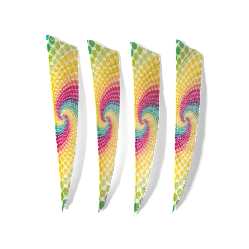 24pcs Archery 4 Inch Turkey Arrow Feather Right Wings DIY Shield Shape Arrow Vanes 