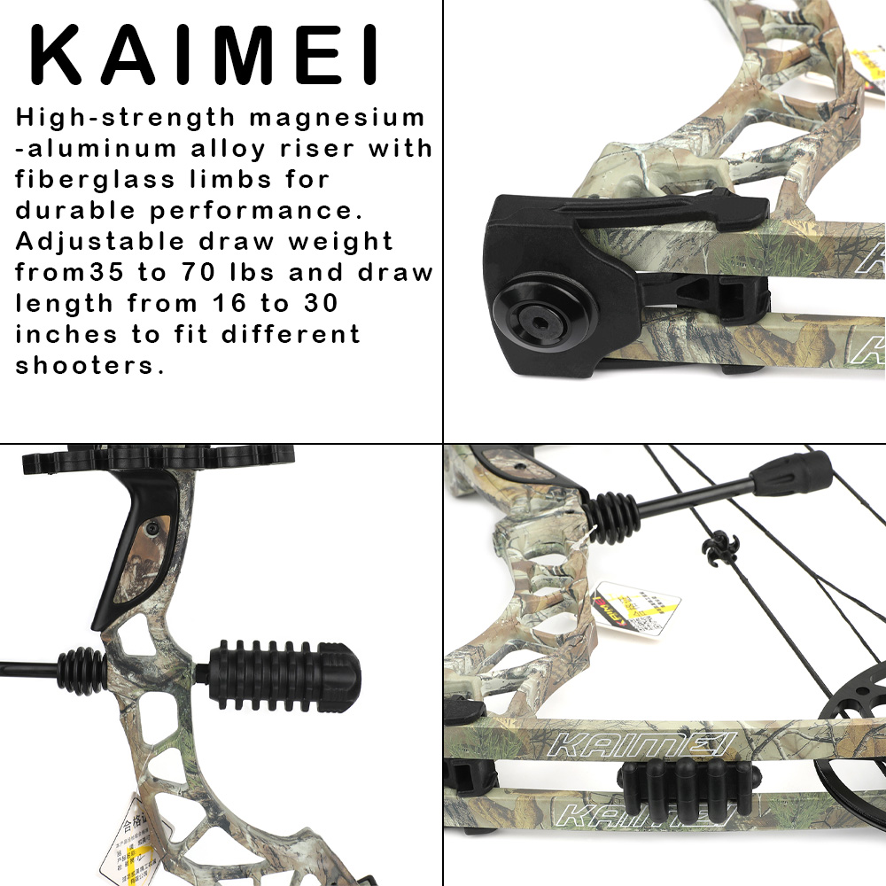 KAMEI Qin Compound Bow Kit 35-70lbs 320FPS White