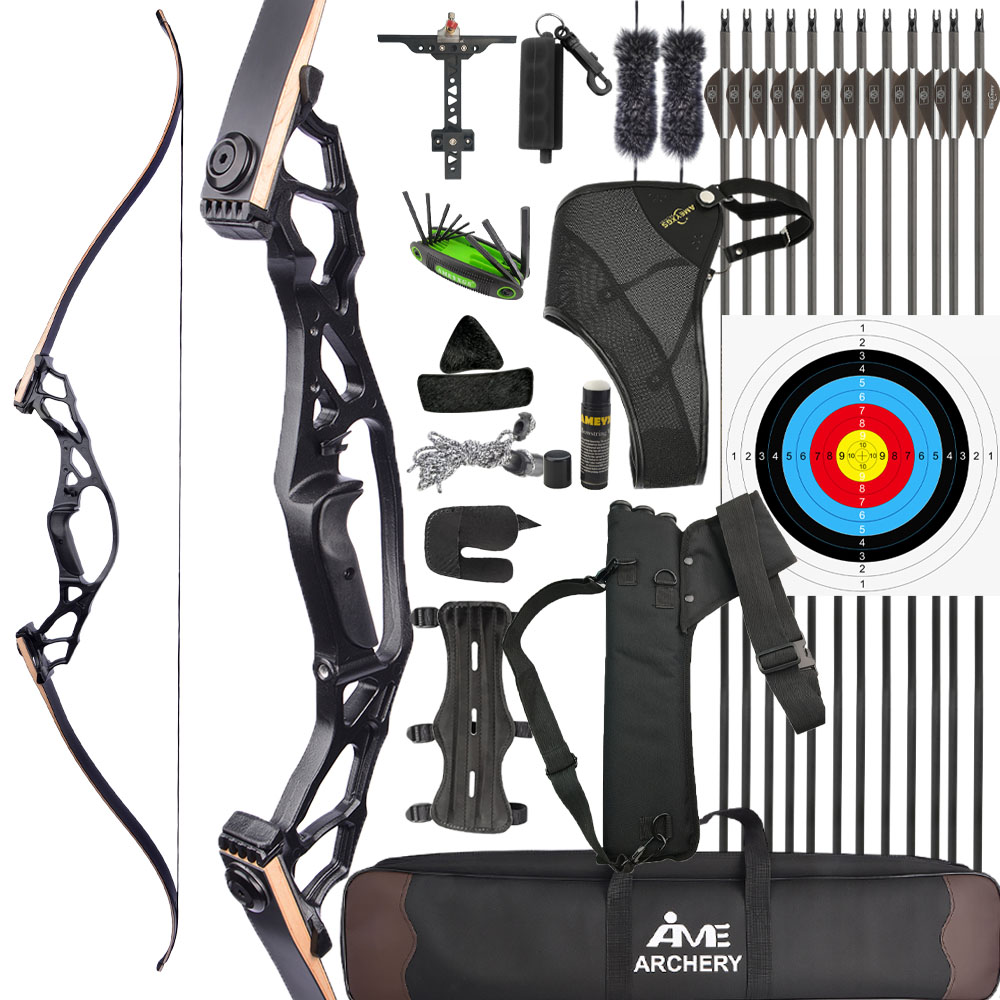 62" Takedown Recurve Bow Set 40-60lbs for Hunting Right Hand