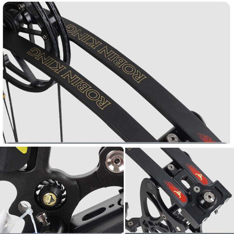 35-70lbs Compound Bow Steel Ball Arrows Dual-use Archery Hunting Fishing RH LH