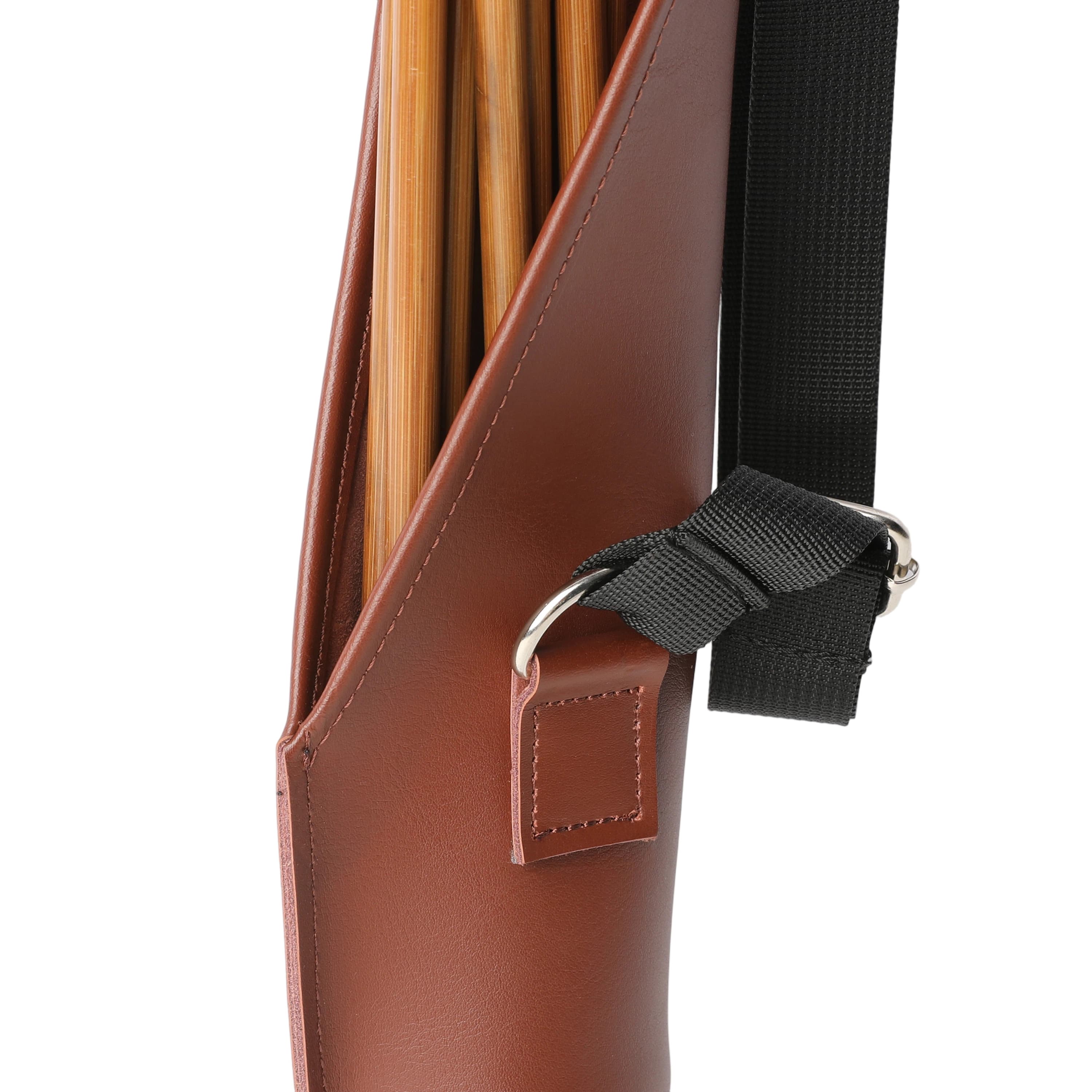 Adjustable Leather Arrow Quiver Backpack for Archery Target Shooting