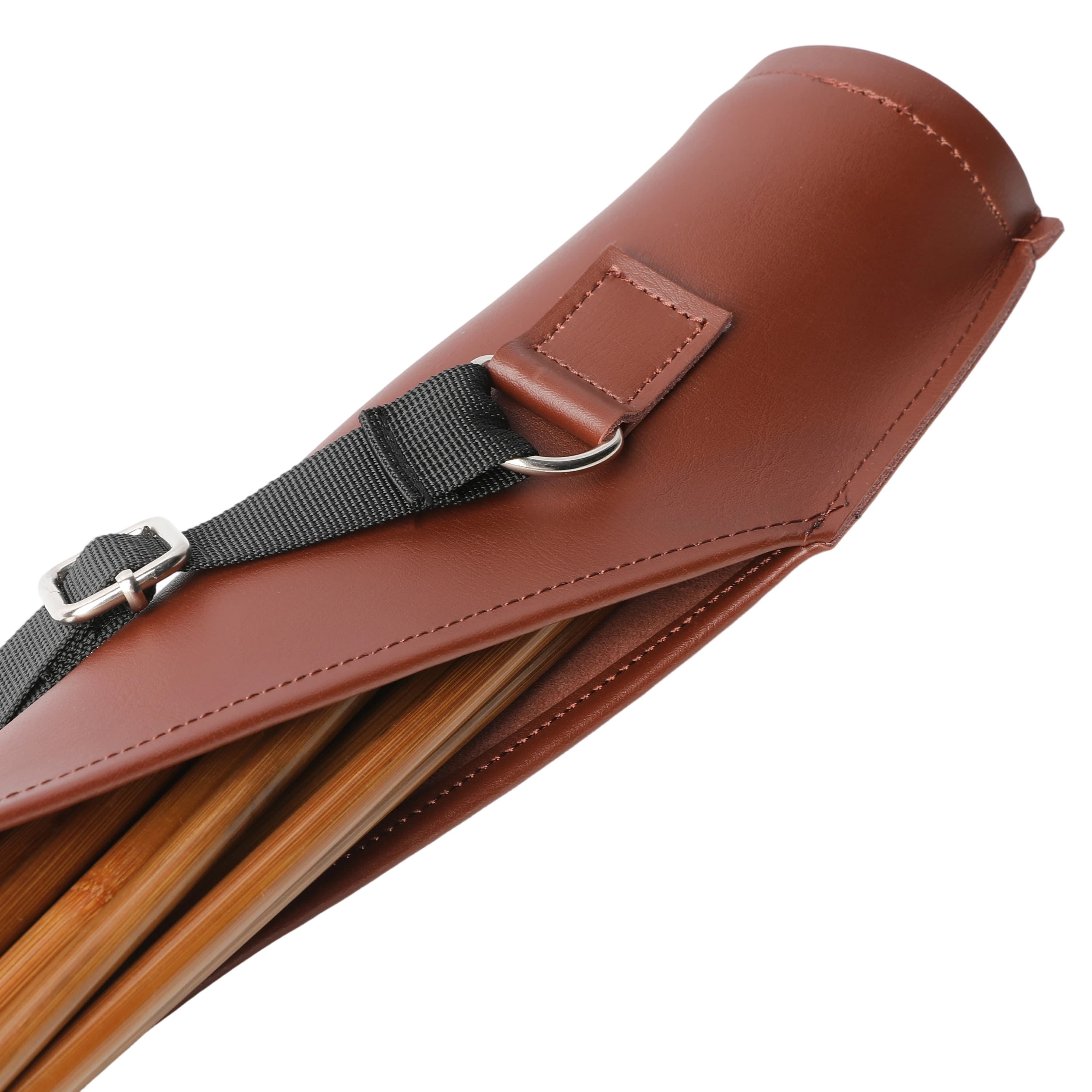 Adjustable Leather Arrow Quiver Backpack for Archery Target Shooting