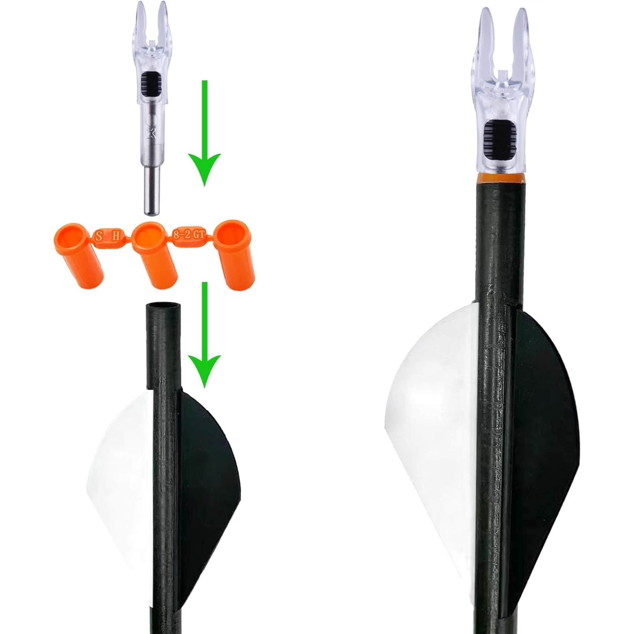 Lighted Arrow Nocks X/5.2mm LED Nock with H S GT Bushings 6PCS