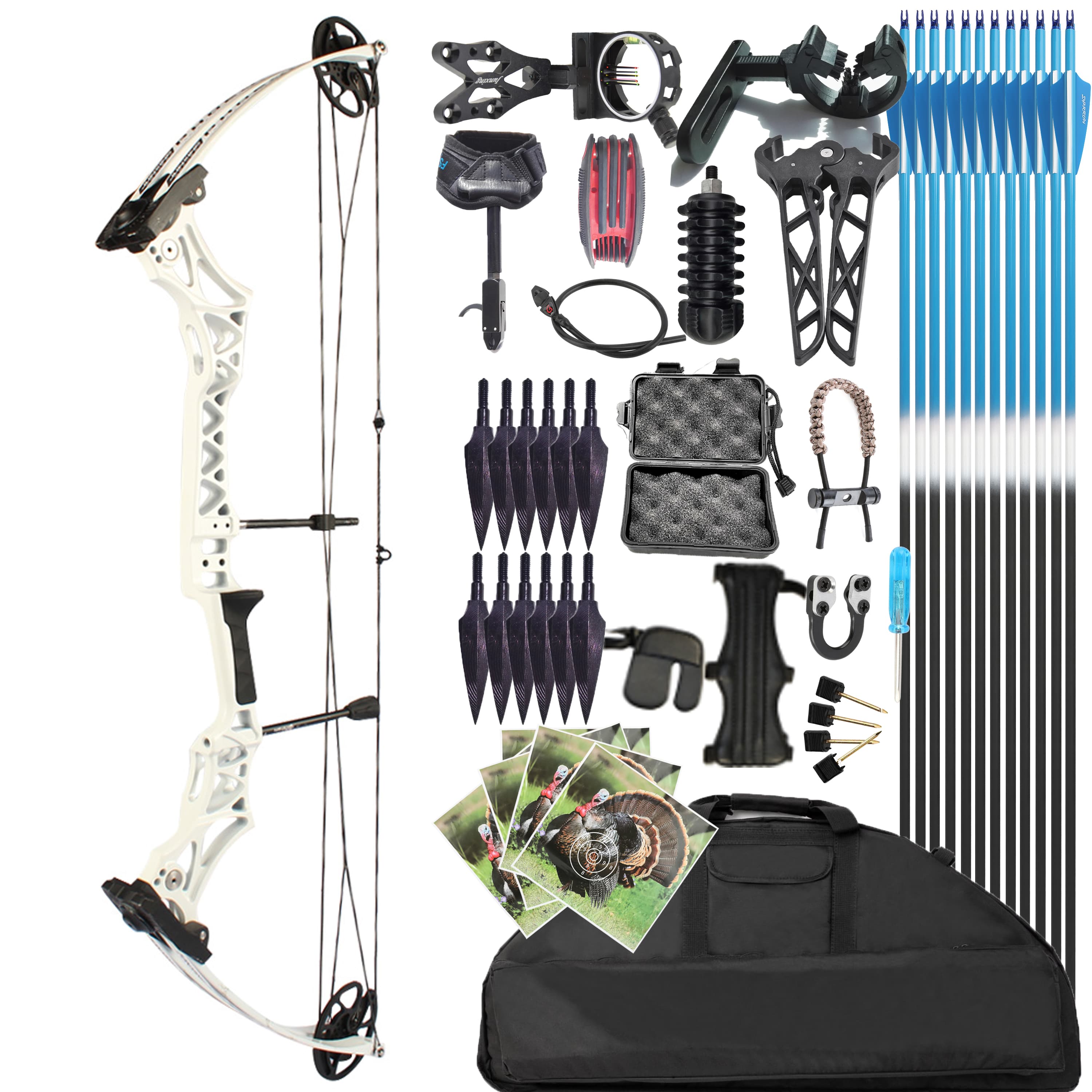 Junxing M108 Compound Bow 30-55lb Black Full Set
