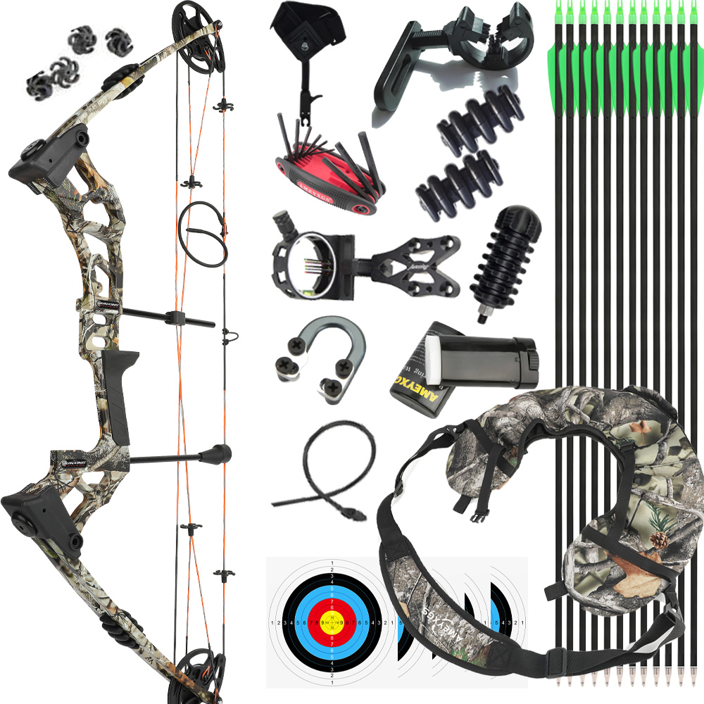 Junxing M121A Compound Bow 0–70lbs Hunting Set