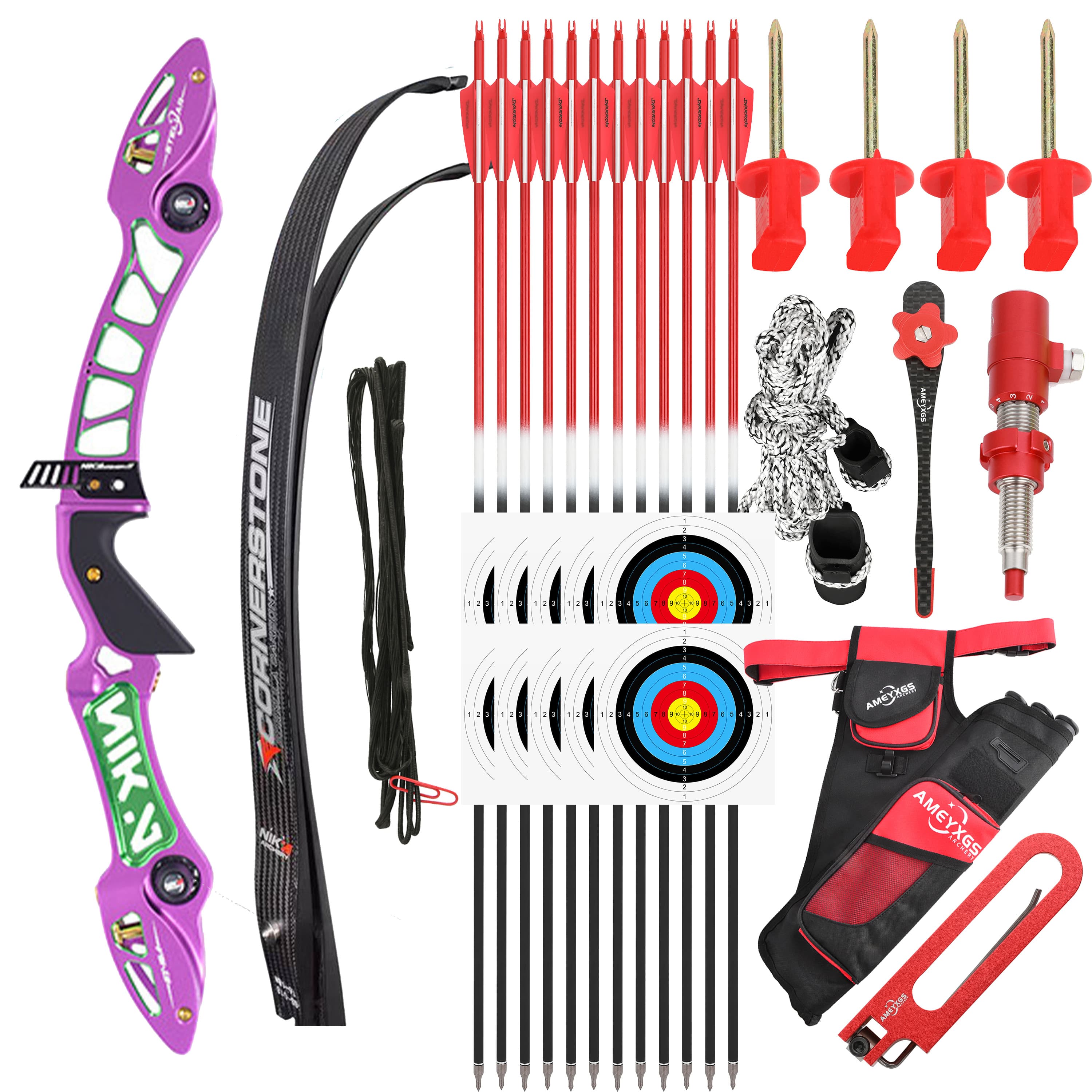 NIKA ET-15A ILF Recurve Bow 68'' 6061-T6 CNC Machined Takedown Bow