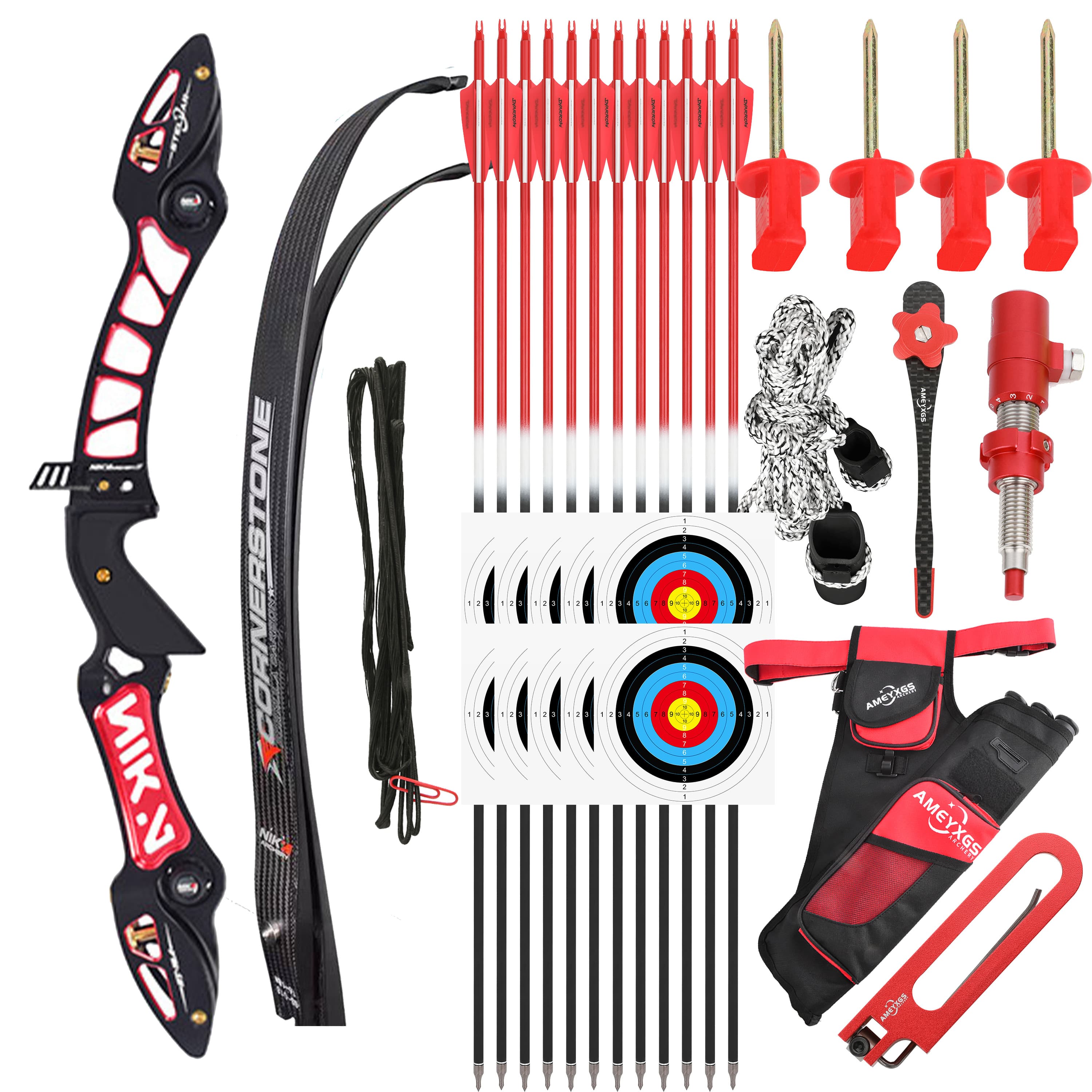 NIKA ET-15A ILF Recurve Bow 68'' 6061-T6 CNC Machined Takedown Bow