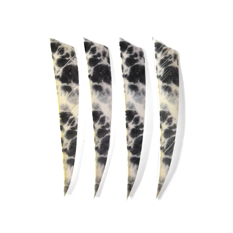 24pcs Archery 4 Inch Turkey Arrow Feather Right Wings DIY Shield Shape Arrow Vanes 