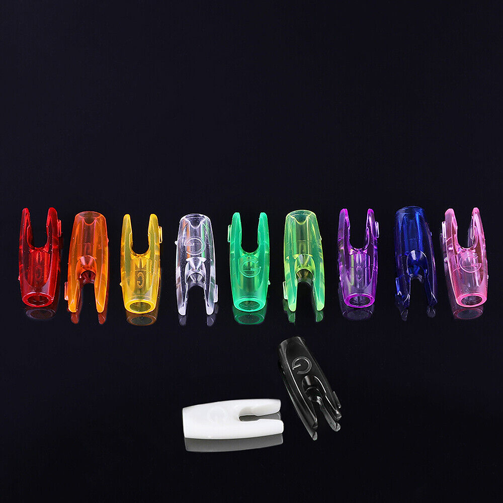 60pcs Arrow Nocks Plastic Tails Slot 3.2mm Pin Recurve Compound Bow Archery Target