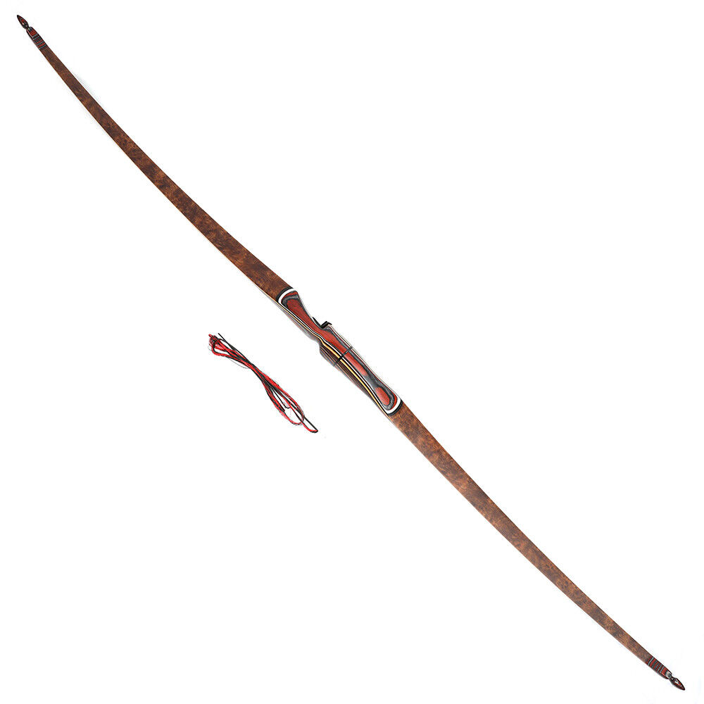 60'' Traditional Bow Longbow Takedown 20-55lbs Horsebow Archery Hunting Target