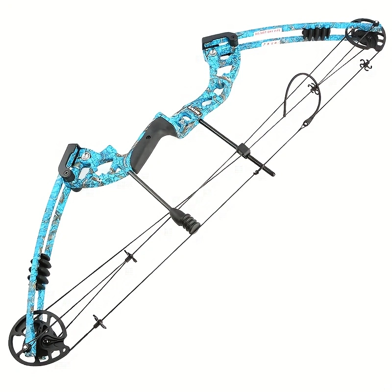 Blue Camouflage Compound Bow Set, Outdoor Shooting And Hunting Composite Bow Archery Set, Towing Weight 30-55 Pounds, Left And Right Hands