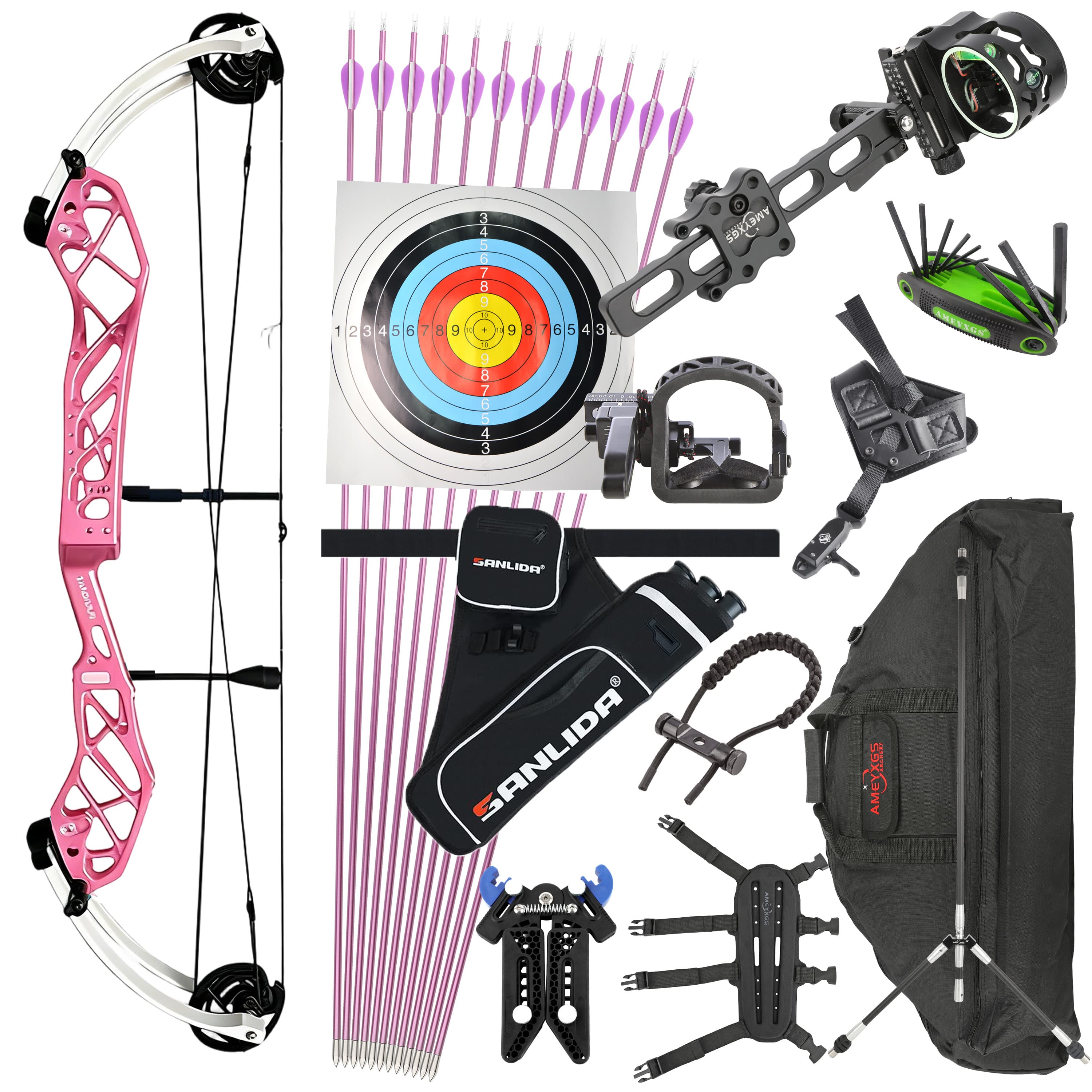 PANDARUS Archery Compound Bow 50-60LBS Shooting Target RH
