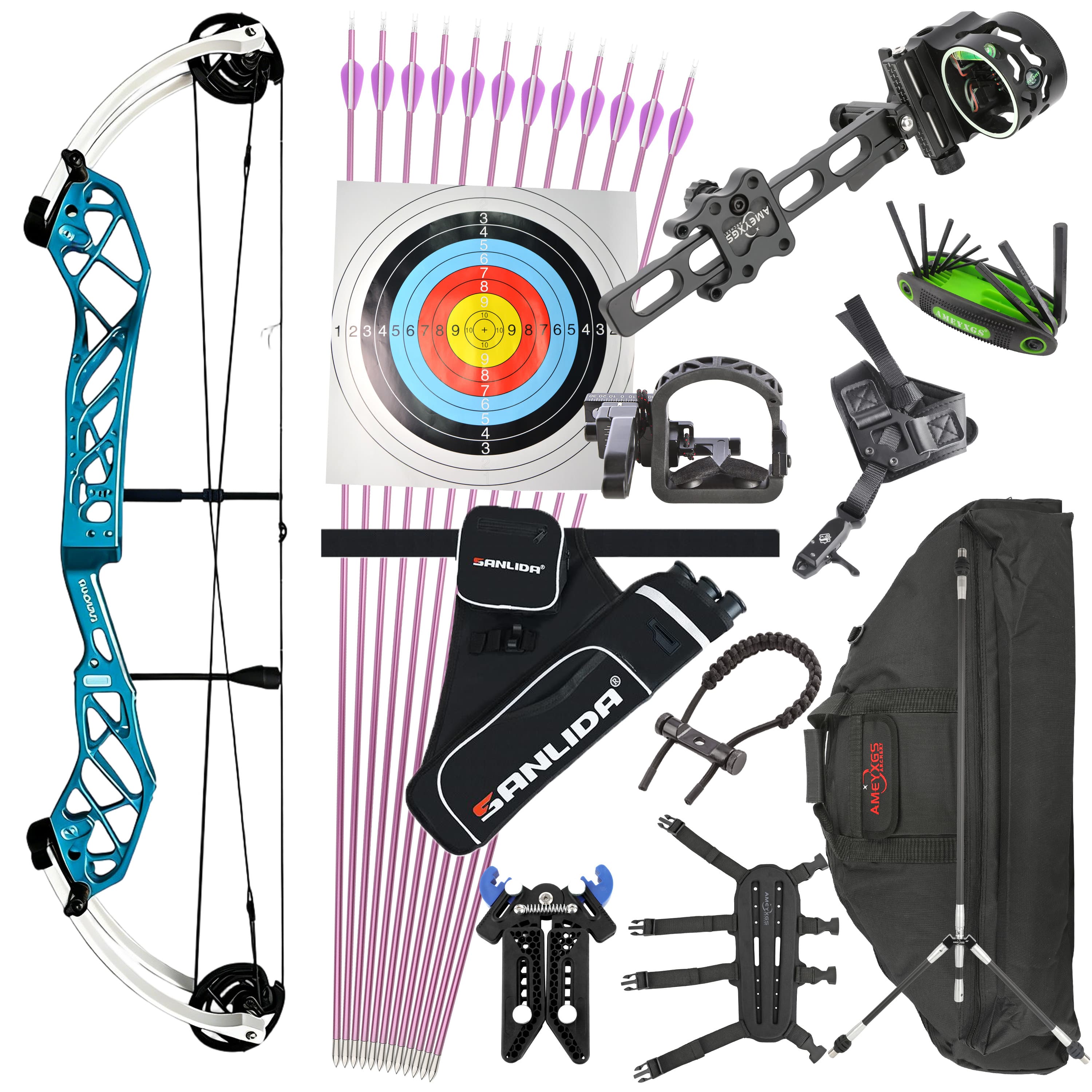 PANDARUS Archery Compound Bow 50-60LBS Shooting Target RH