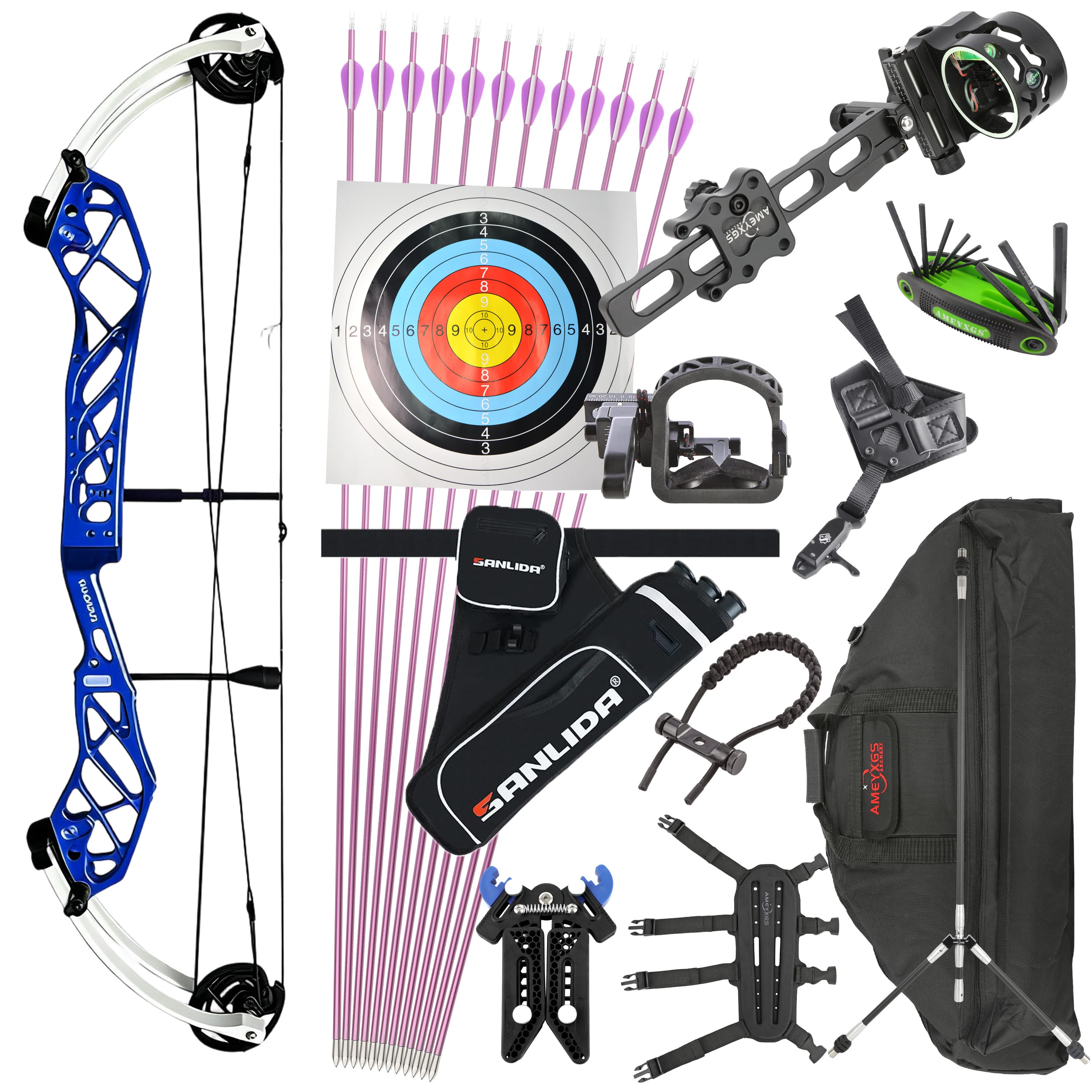 PANDARUS Archery Compound Bow 50-60LBS Shooting Target RH