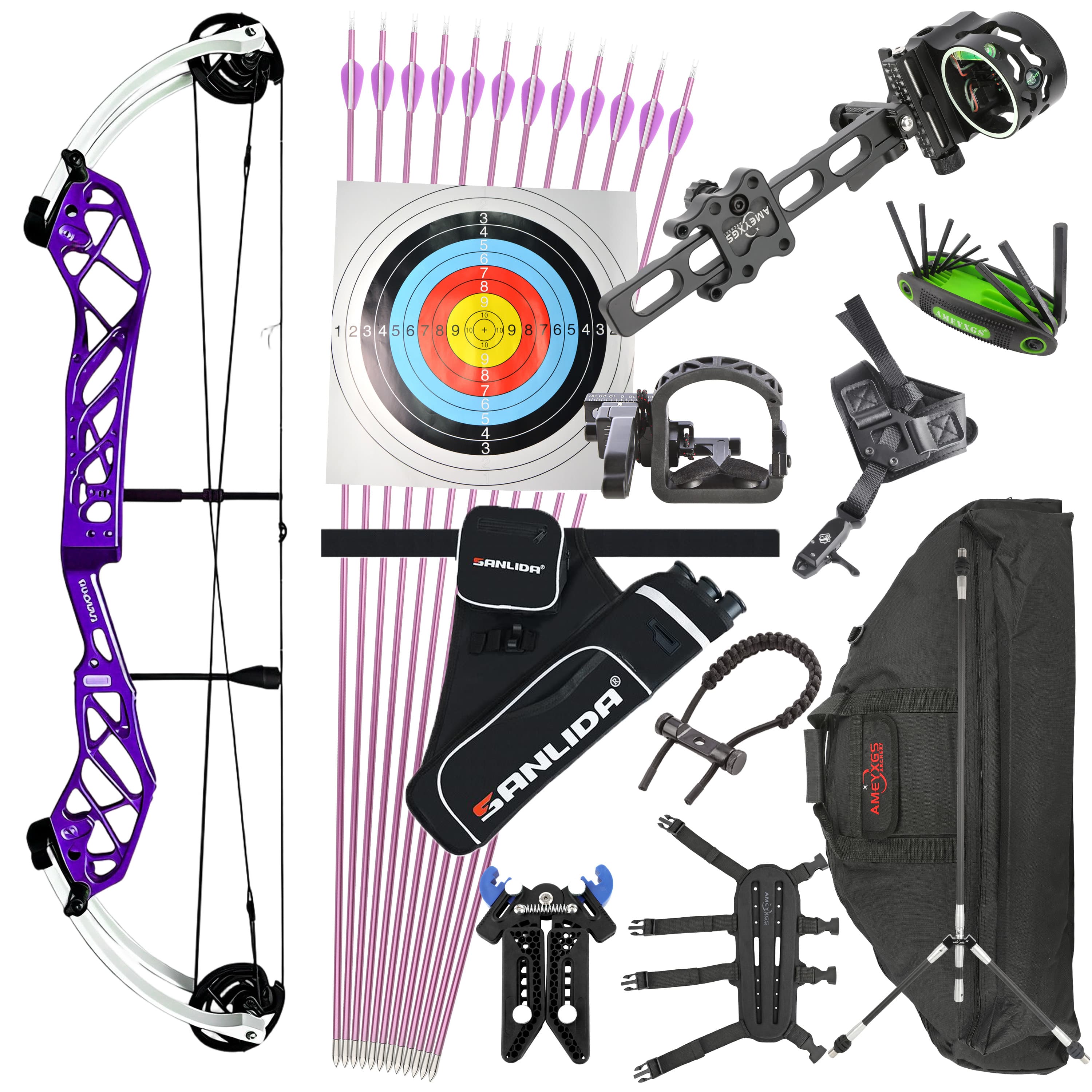 PANDARUS Archery Compound Bow 50-60LBS Shooting Target RH