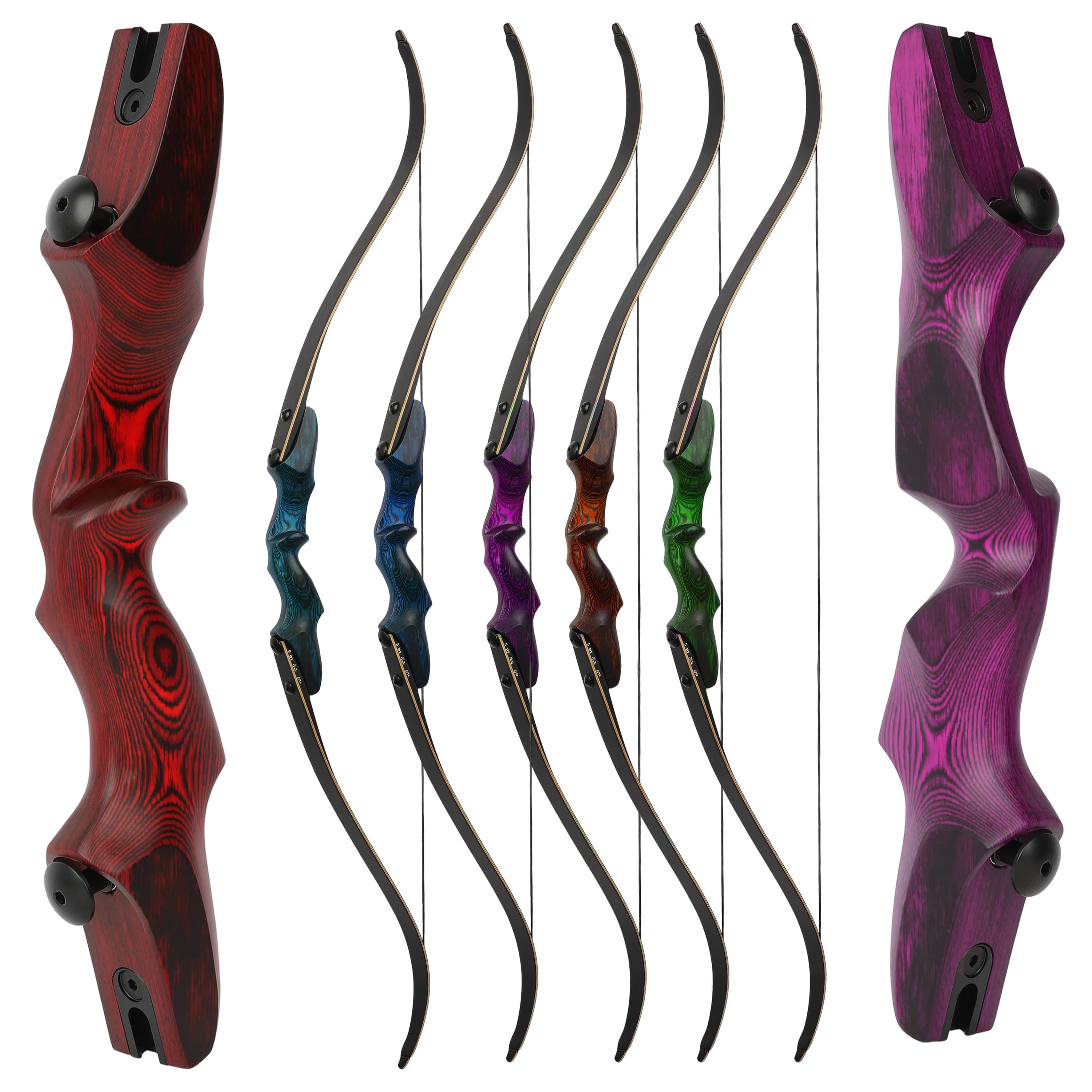 Rock Bear  Wooden Takedown Recurve Bow Kit 20-60lbs RH Archery